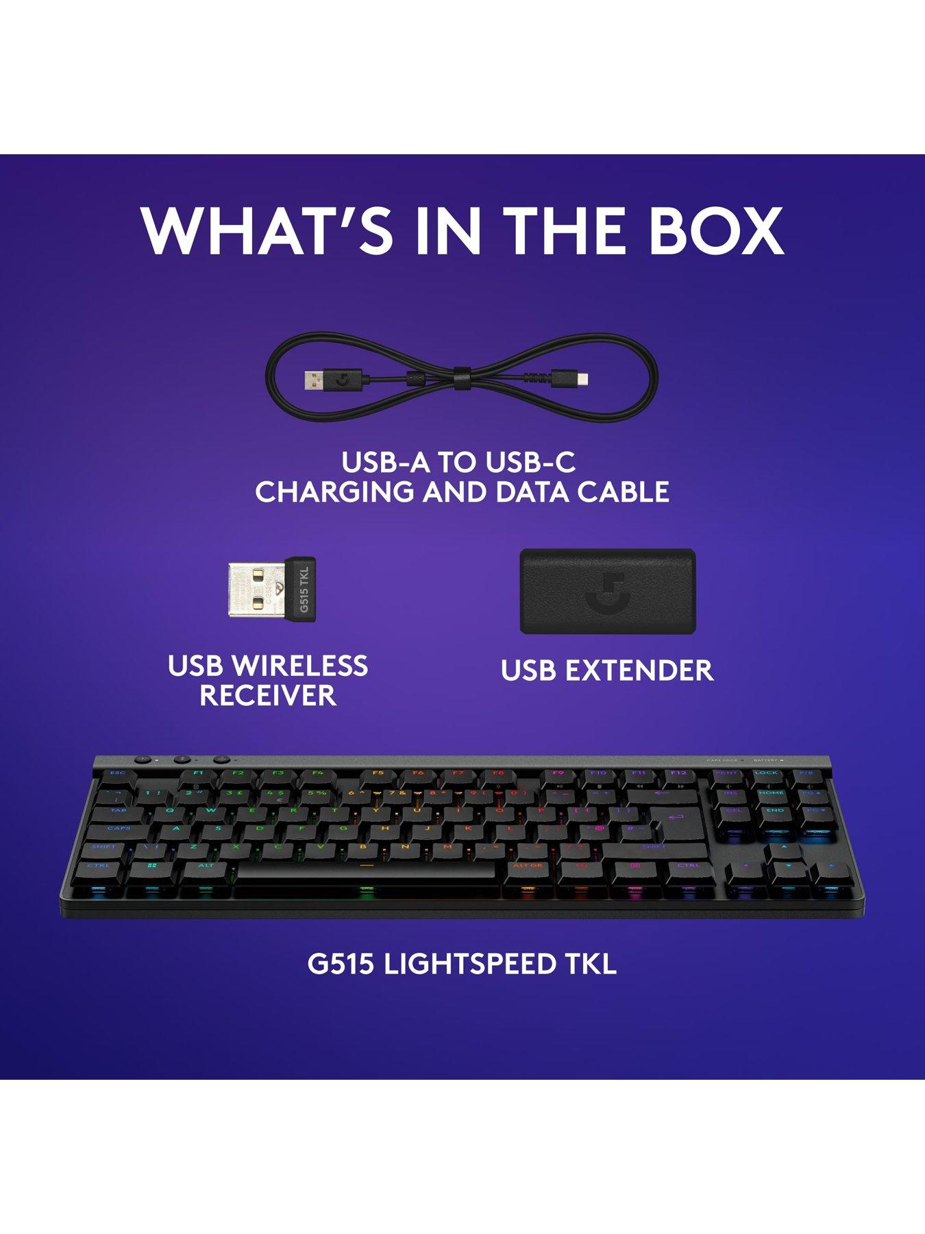 Image 7 of 7 of LogitechG G515 LIGHTSPEED TKL Gaming Keyboard - Black