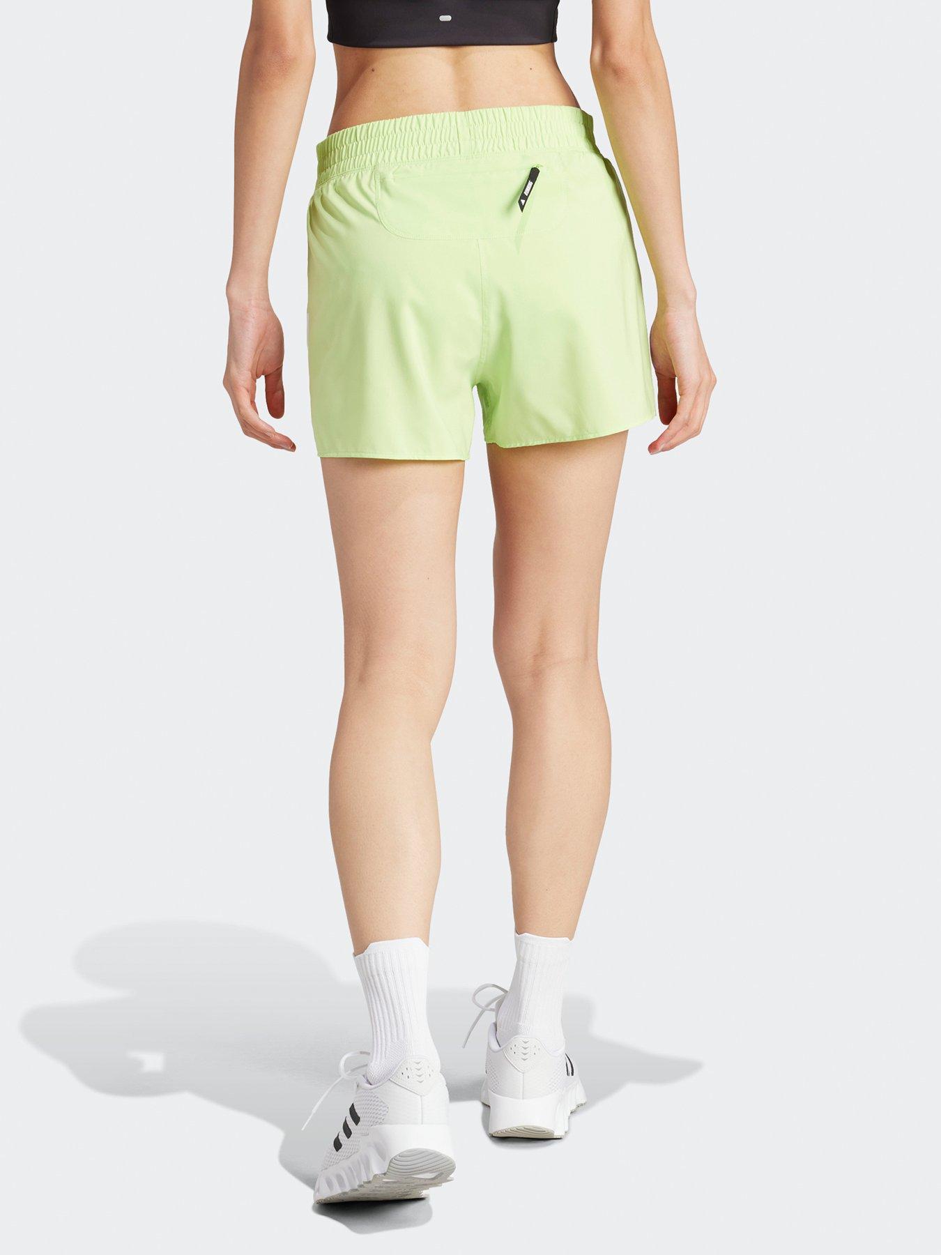 adidas-womens-own-the-run-shorts-greenstillFront