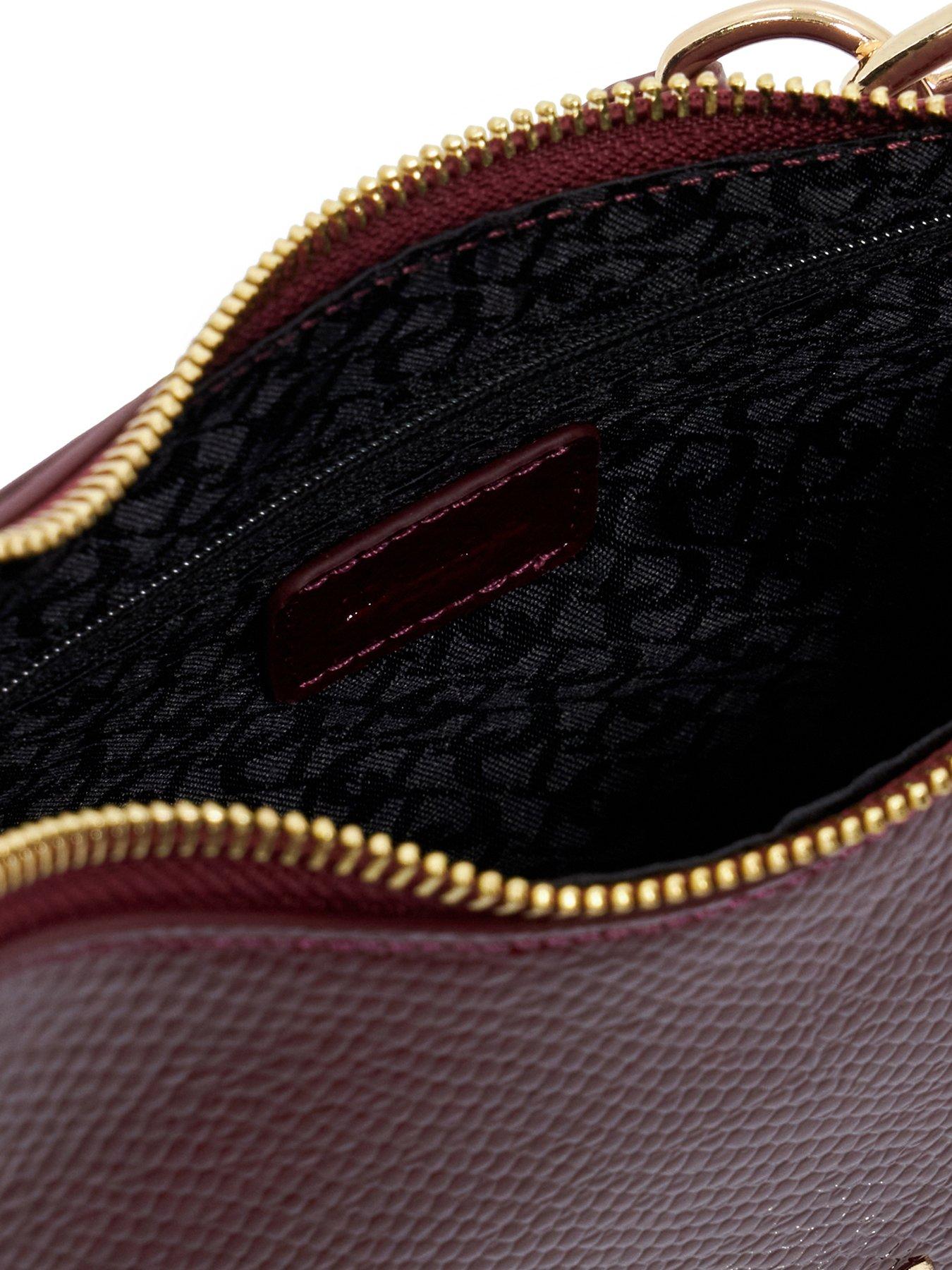 Image 5 of 5 of Dune London Direction Reptile Effect Shoulder Bag - Berry