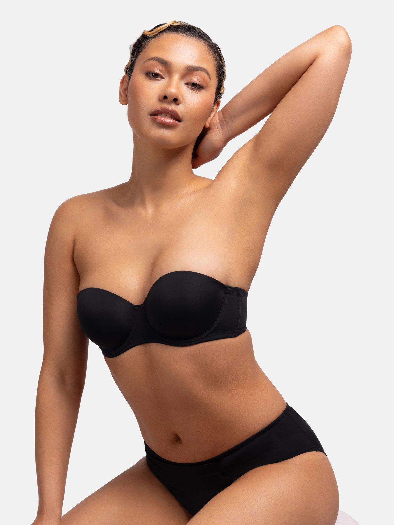DORINA Michelle Light Padded Strapless Balcony Bra - Black
