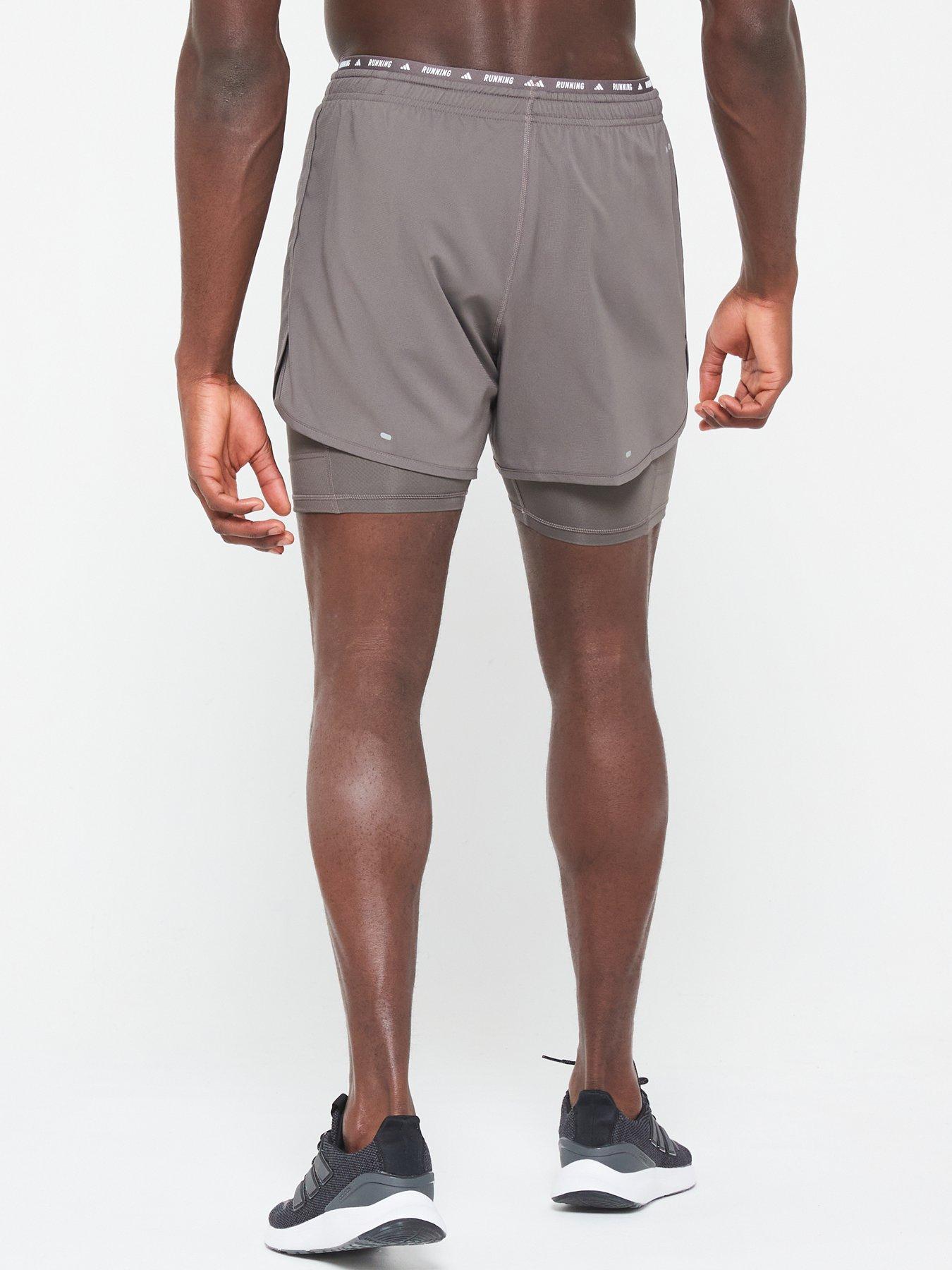 adidas-mens-own-the-run-3-stripes-2-in-1-shorts-greystillFront