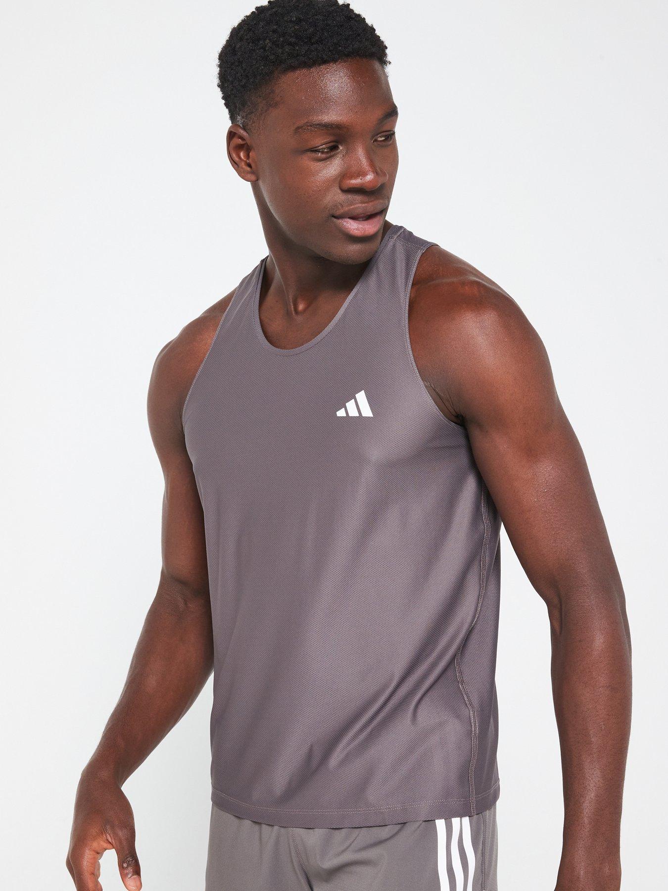undefined Mens Own The Run Tank Top - Grey