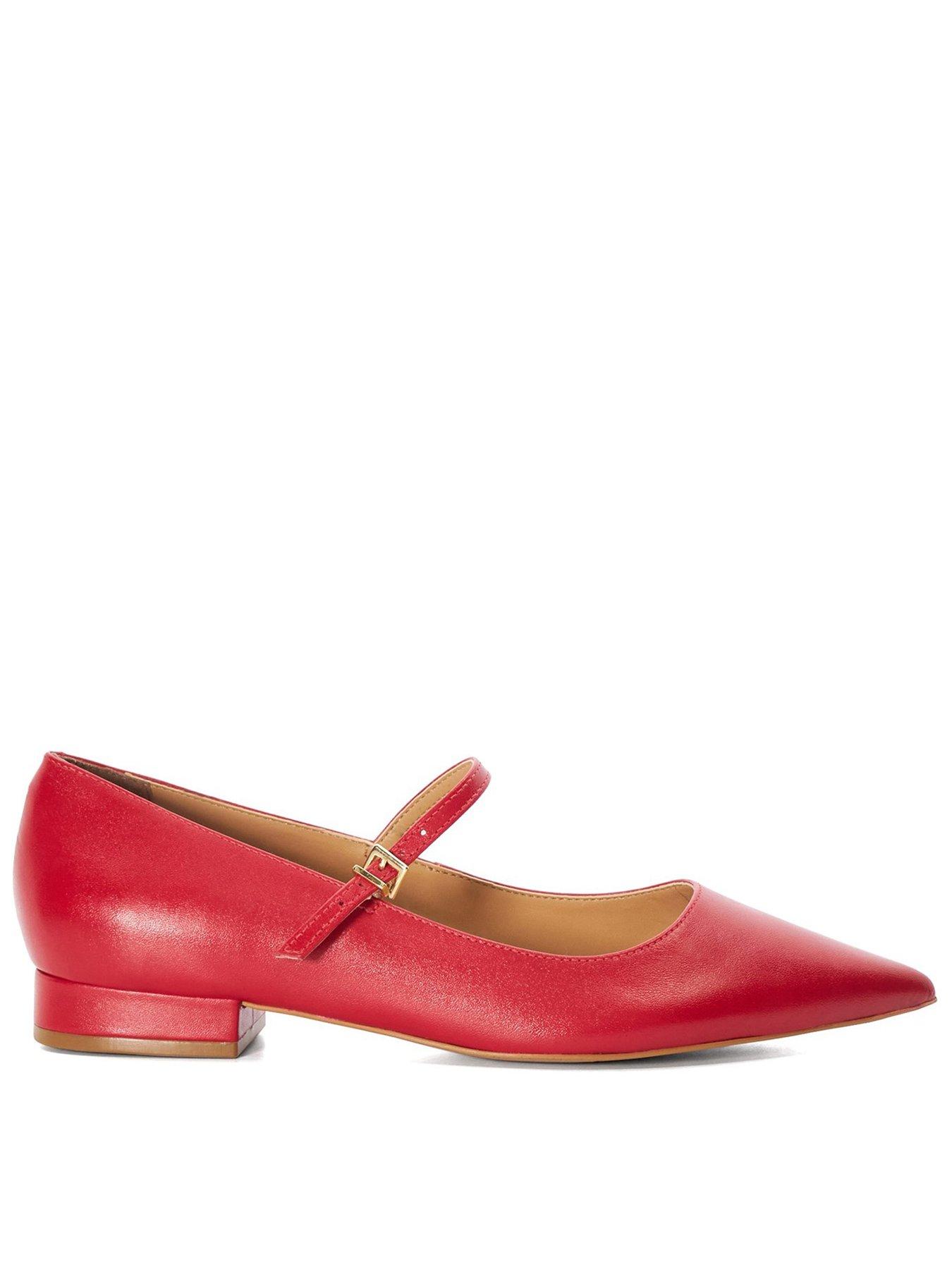 dune-london-hastas-flat-shoe-red