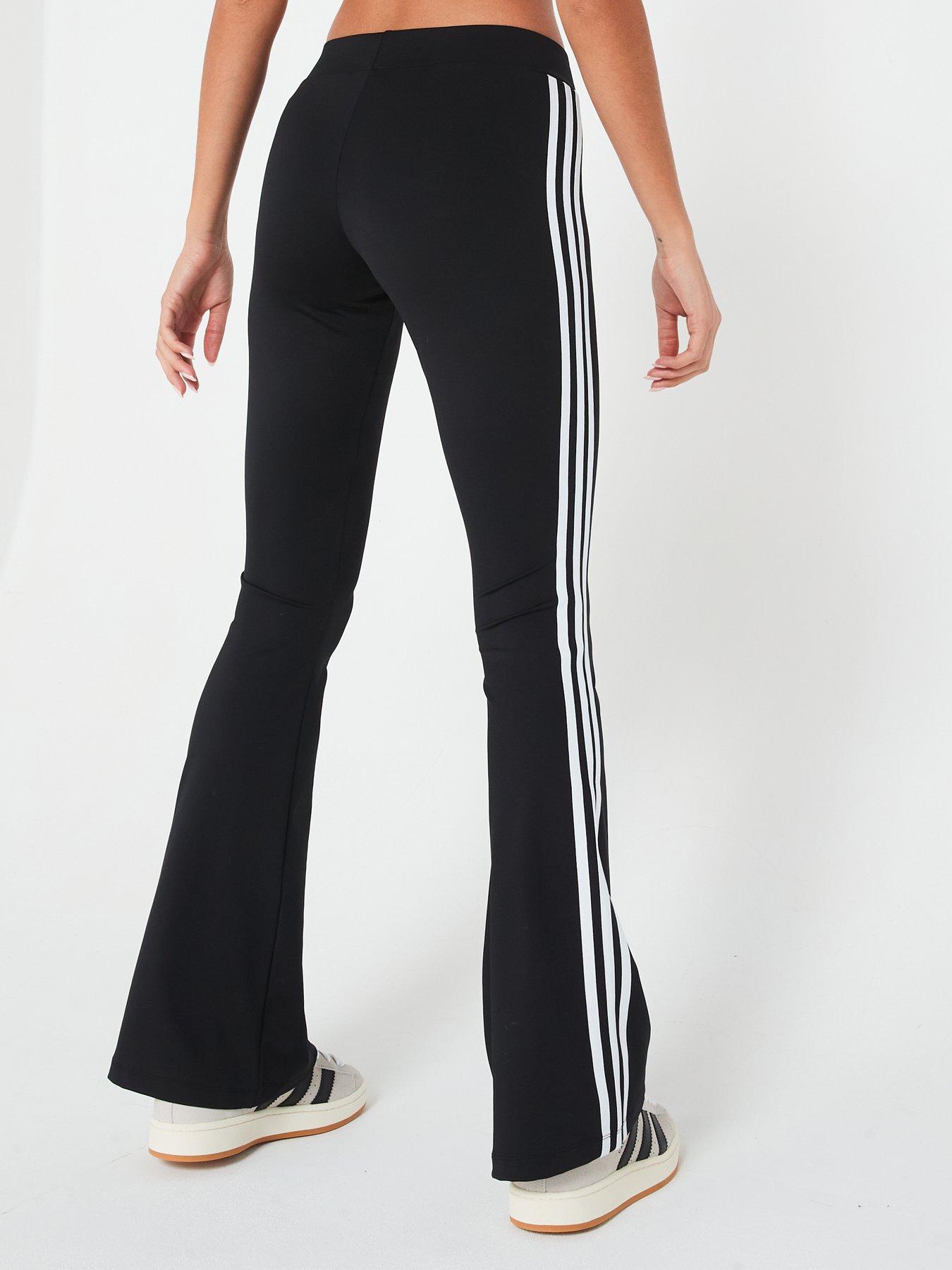 adidas-womens-flared-leggings-blackstillFront