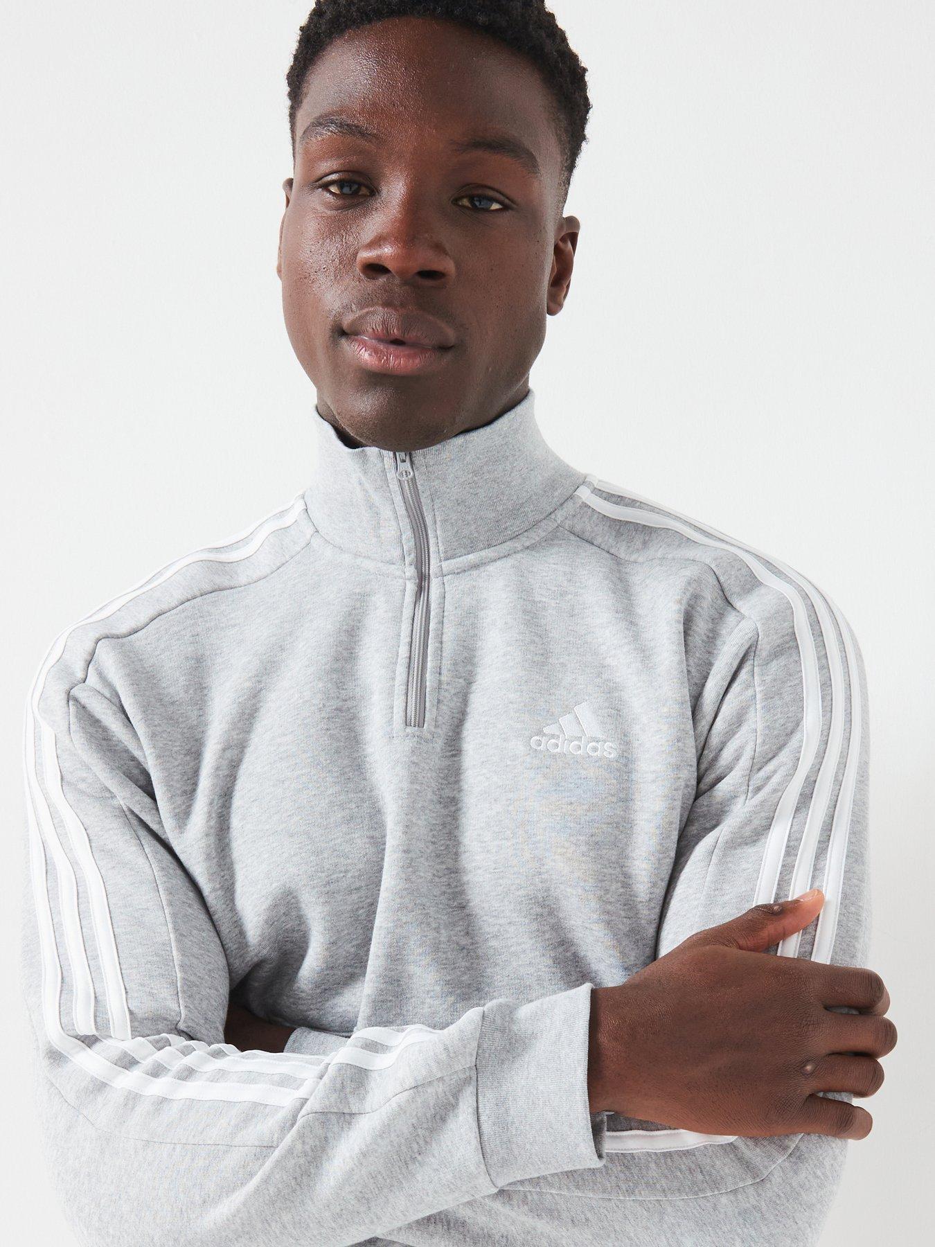 adidas-mens-3-stripe-14-zip--greyoutfit