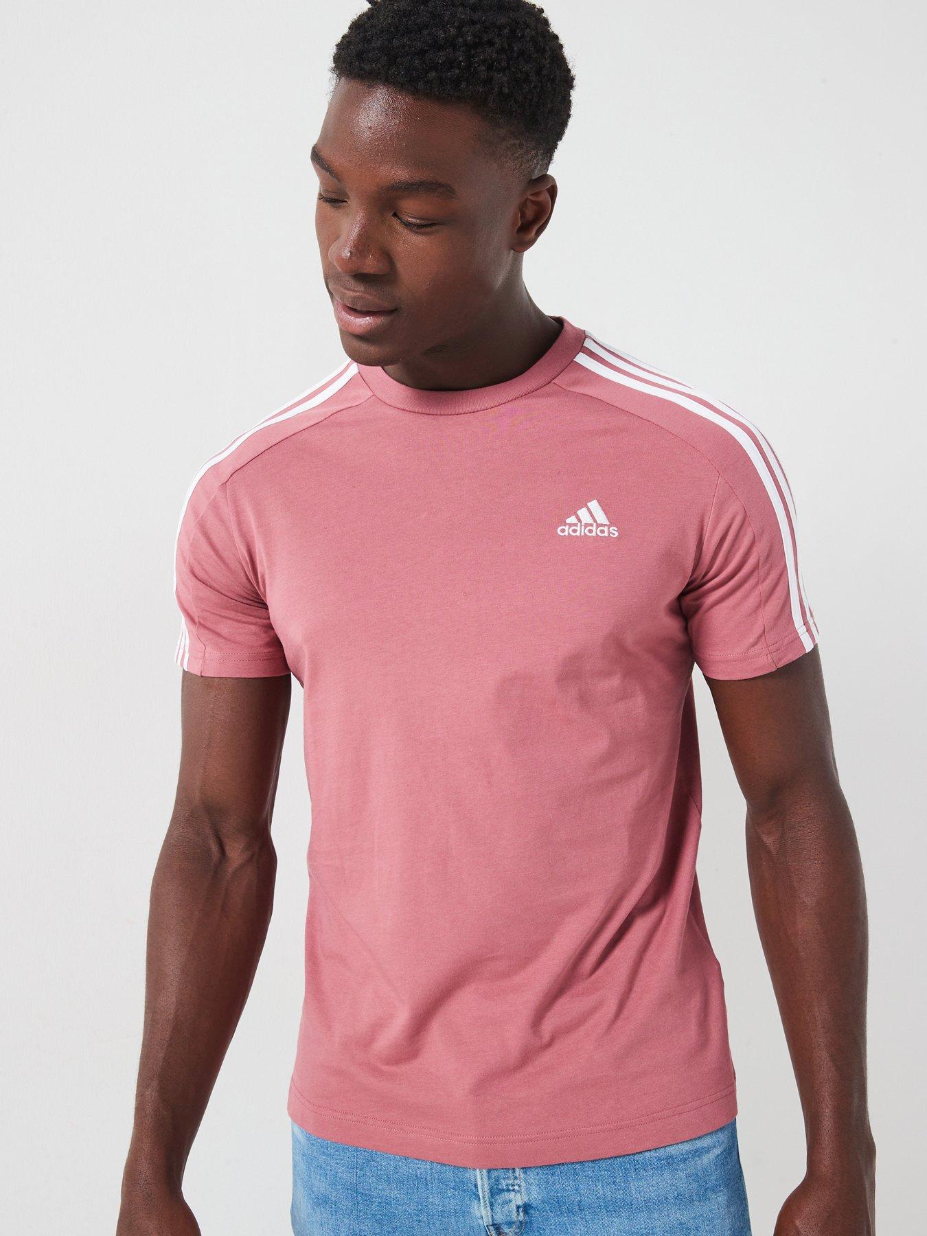 adidas-mens-3-stripe-t-shirt-salmon