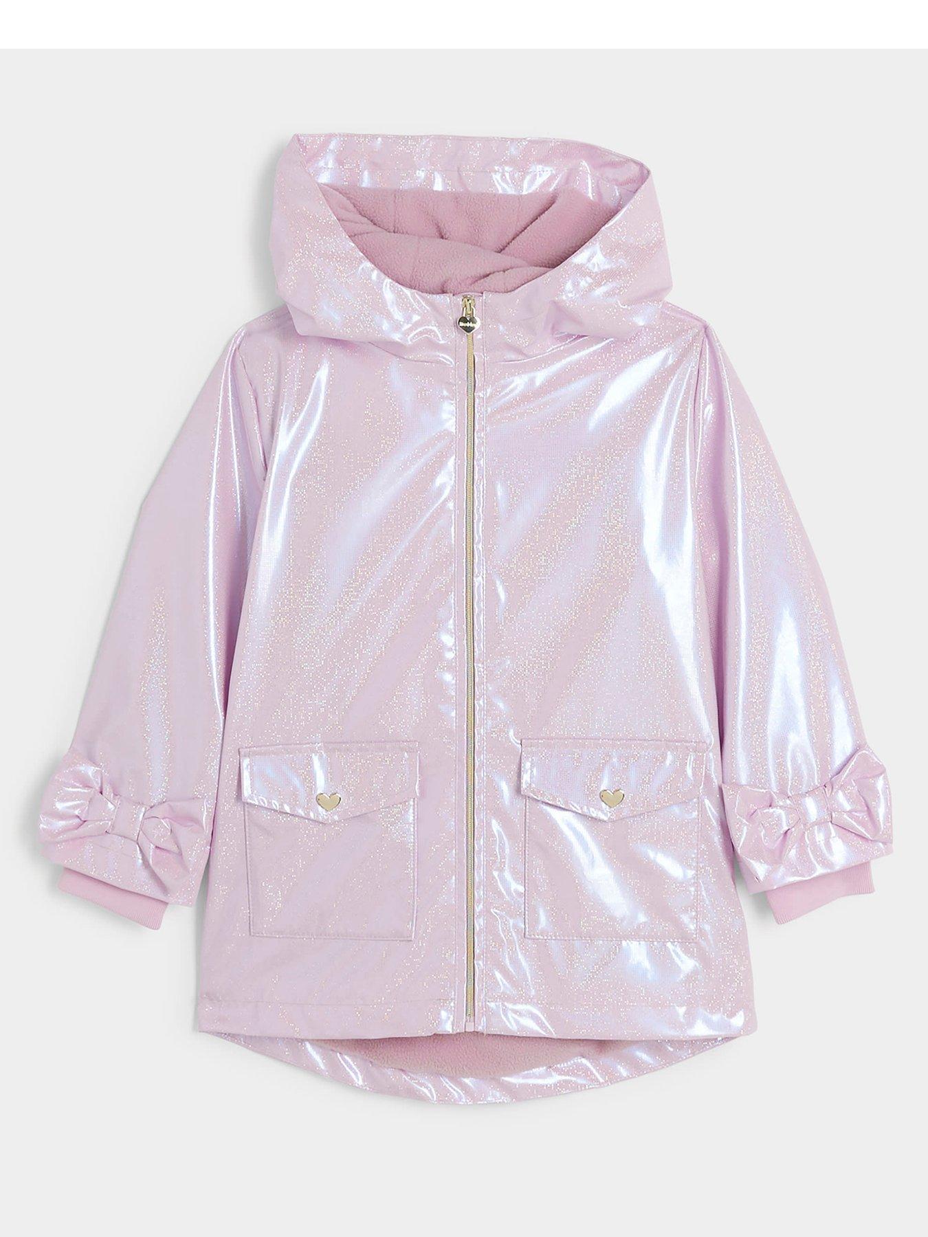 Ladies pink rain mac best sale