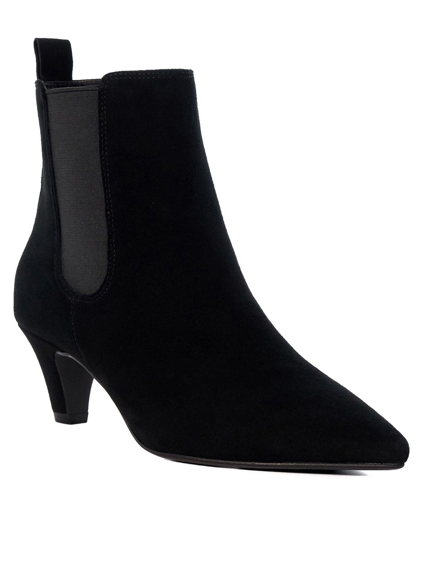 dune-london-obvious-heeled-ankle-suede-boot-blackstillFront