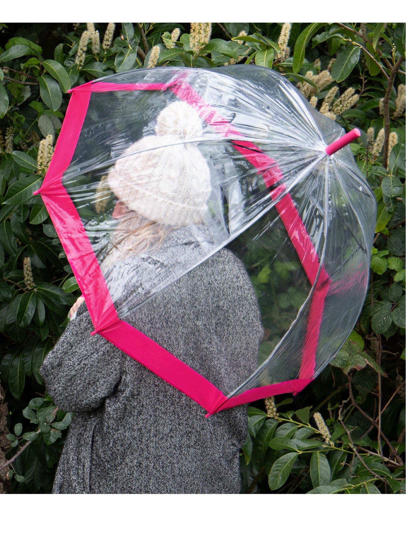 totes-totes-pvc-dome-umbrella-with-pink-borderstillFront