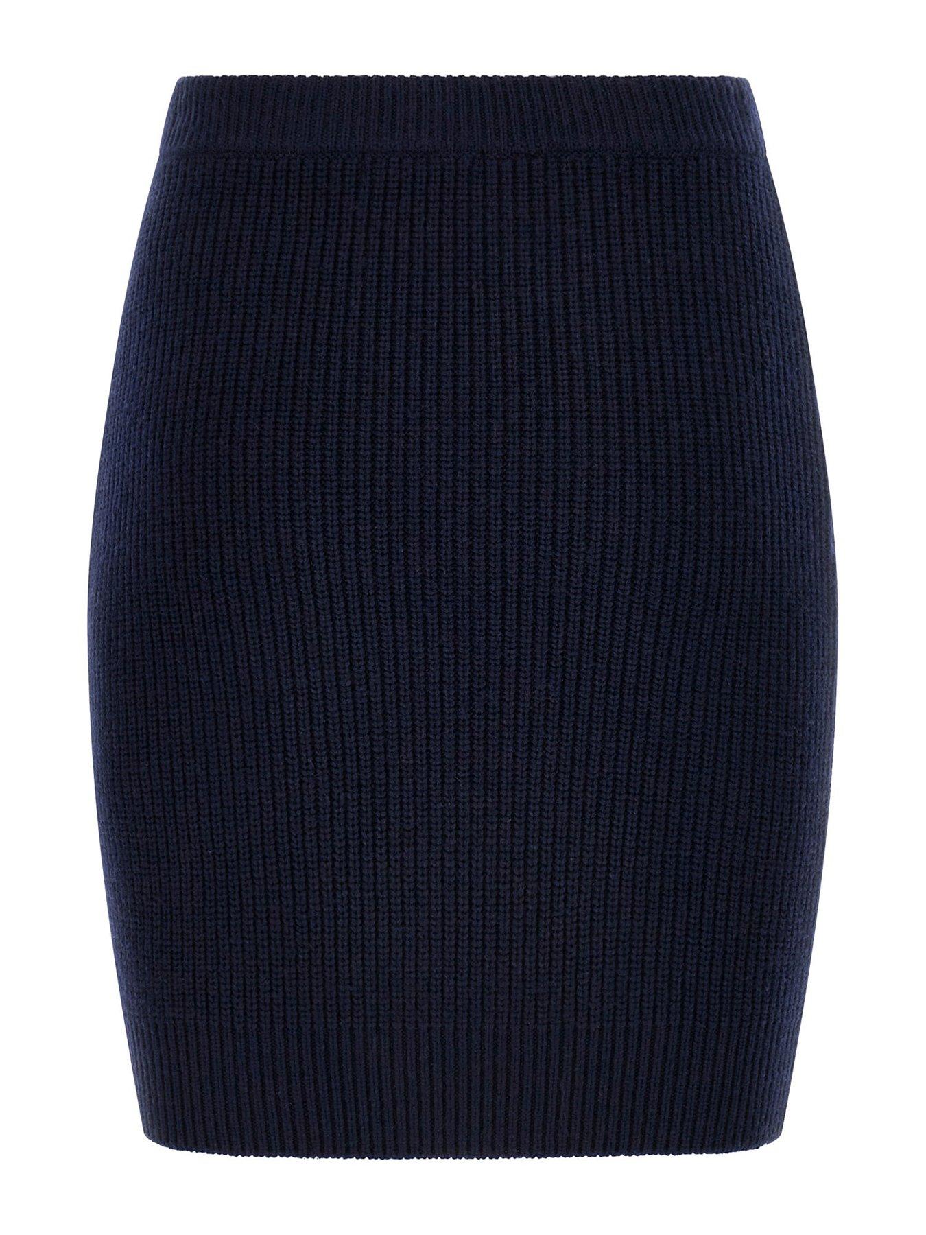 guess-zylee-knitted-skirt-blue