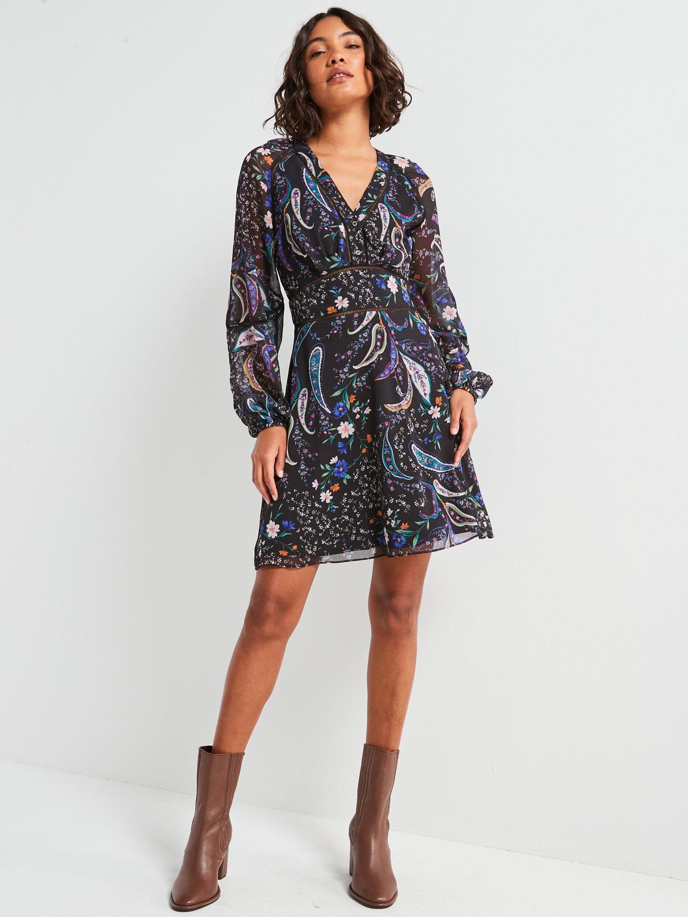 guess-yvette-long-sleeve-dress-blueback