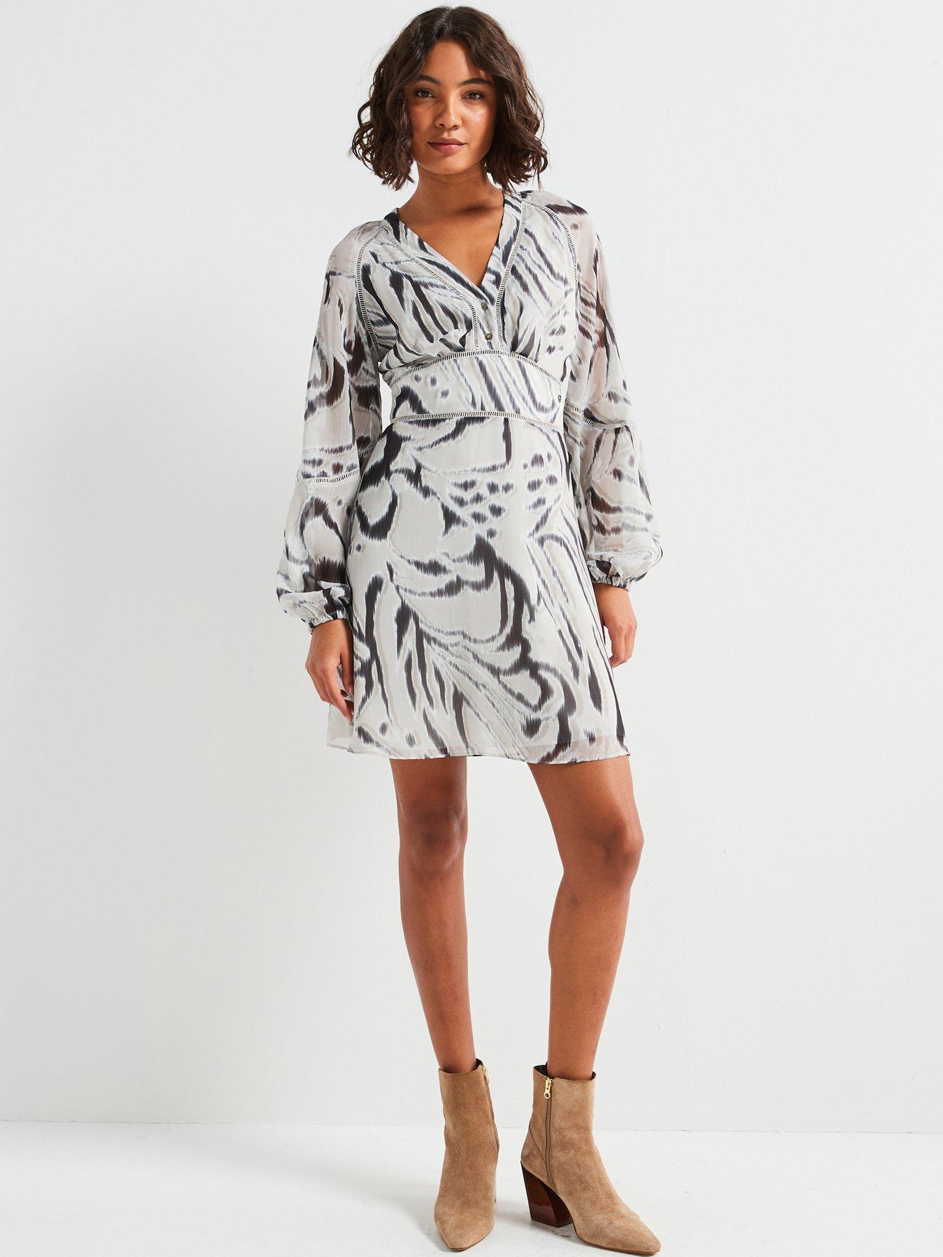 guess-yvette-long-sleeve-dress-whitefront