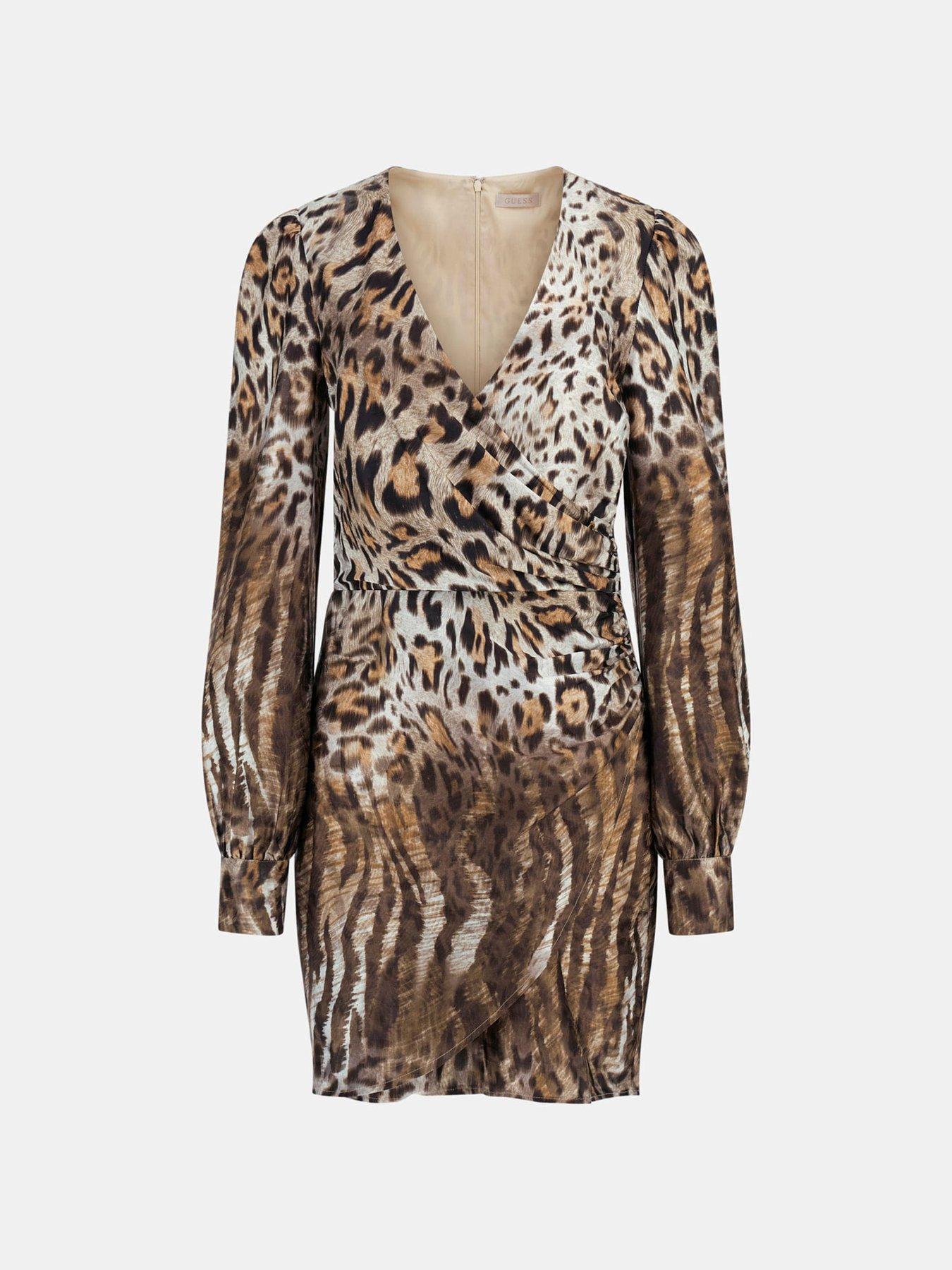 guess-marion-leopard-print-wrap-mini-dress-brownoutfit