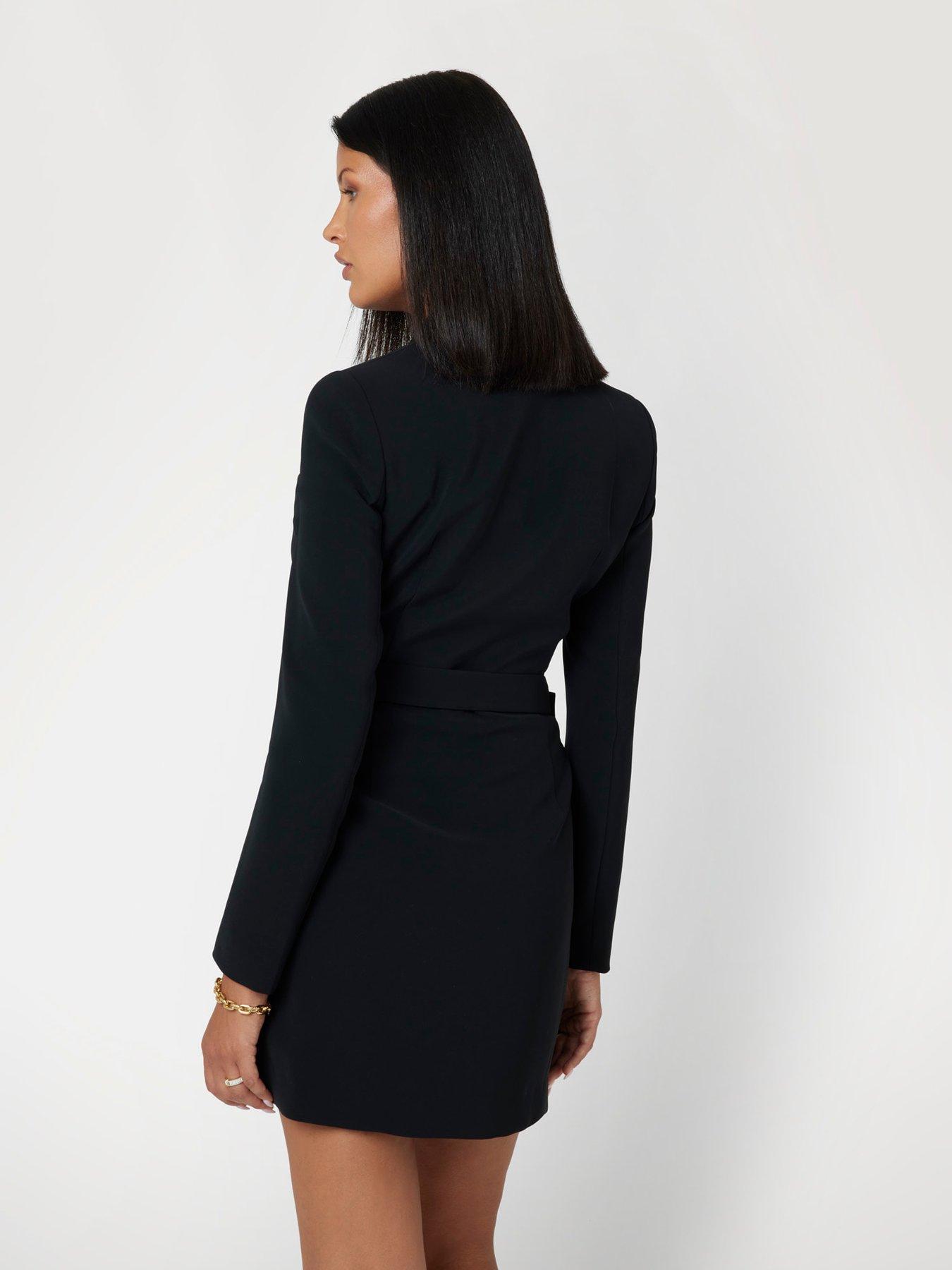 guess-leonie-blazer-belted-dress-blackstillFront