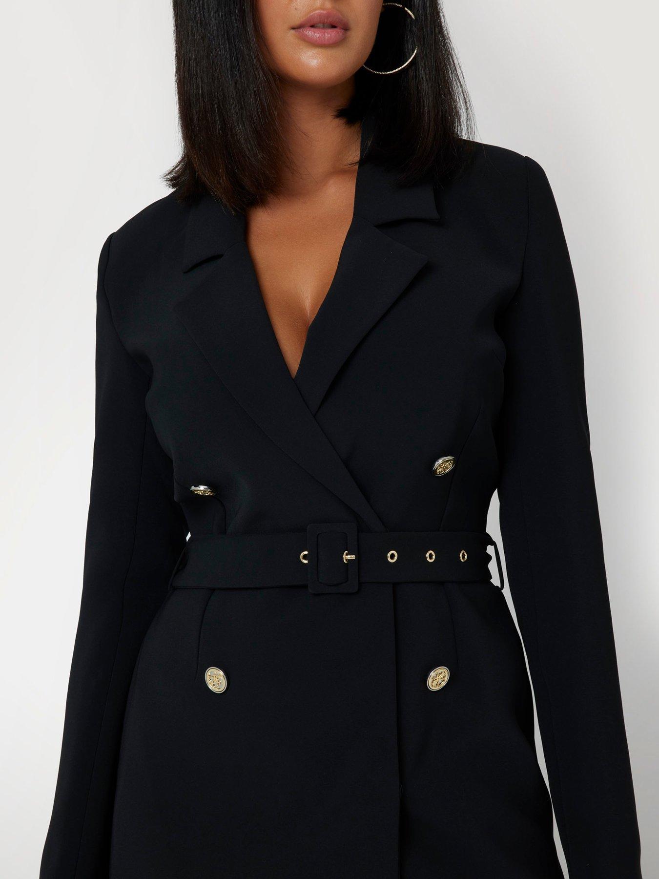 guess-leonie-blazer-belted-dress-blackoutfit