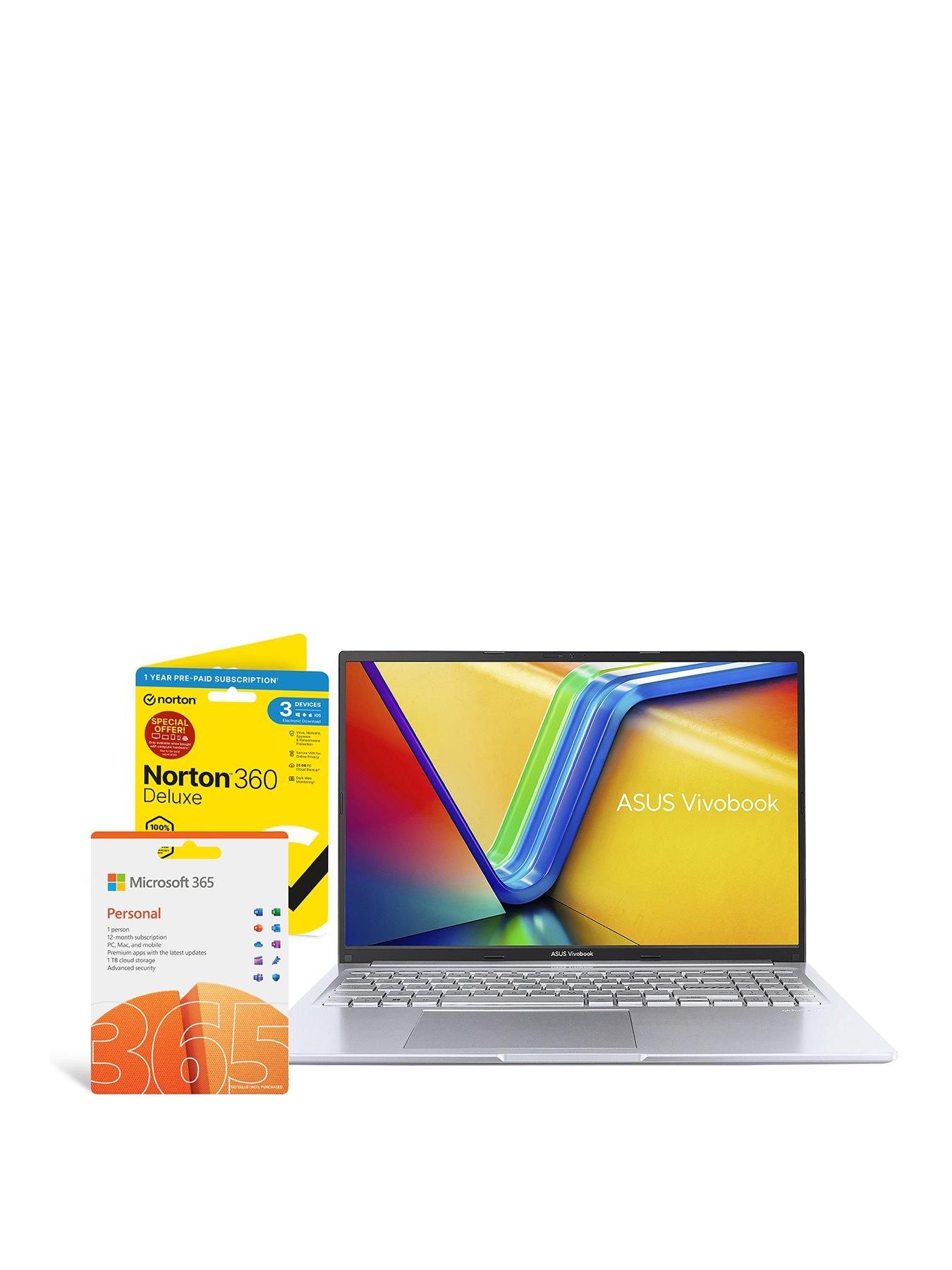 Asus Vivobook 16 - 16in Full HD Laptop - Intel Core i5 - 8GB - 512GB SSD with M365 Personal  &  Norton 360 1 Year Included - Silver