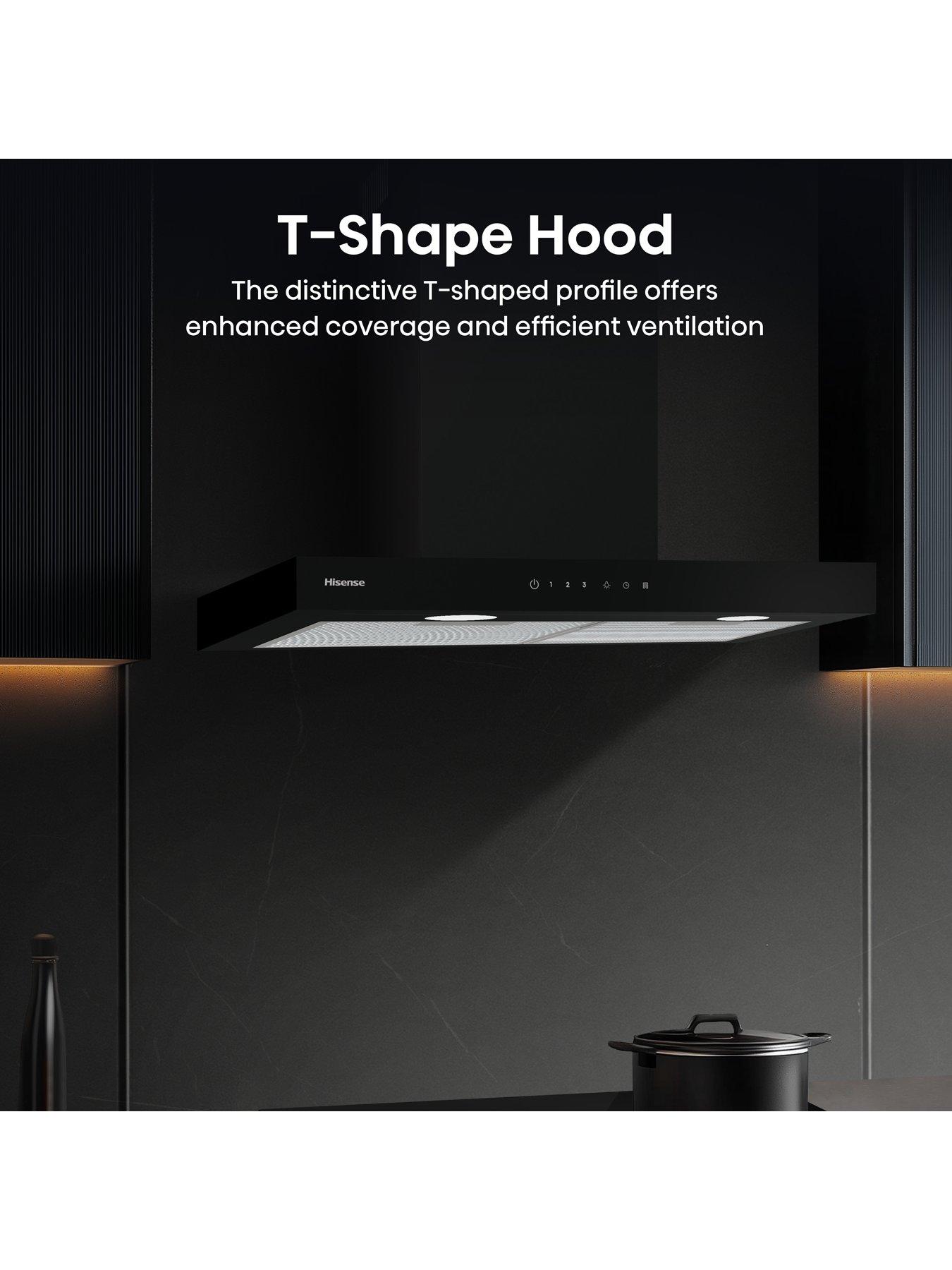 Image 3 of 7 of Hisense Hisense CH6T14BBUK 60cm T-Shape Cooker Hood - Black