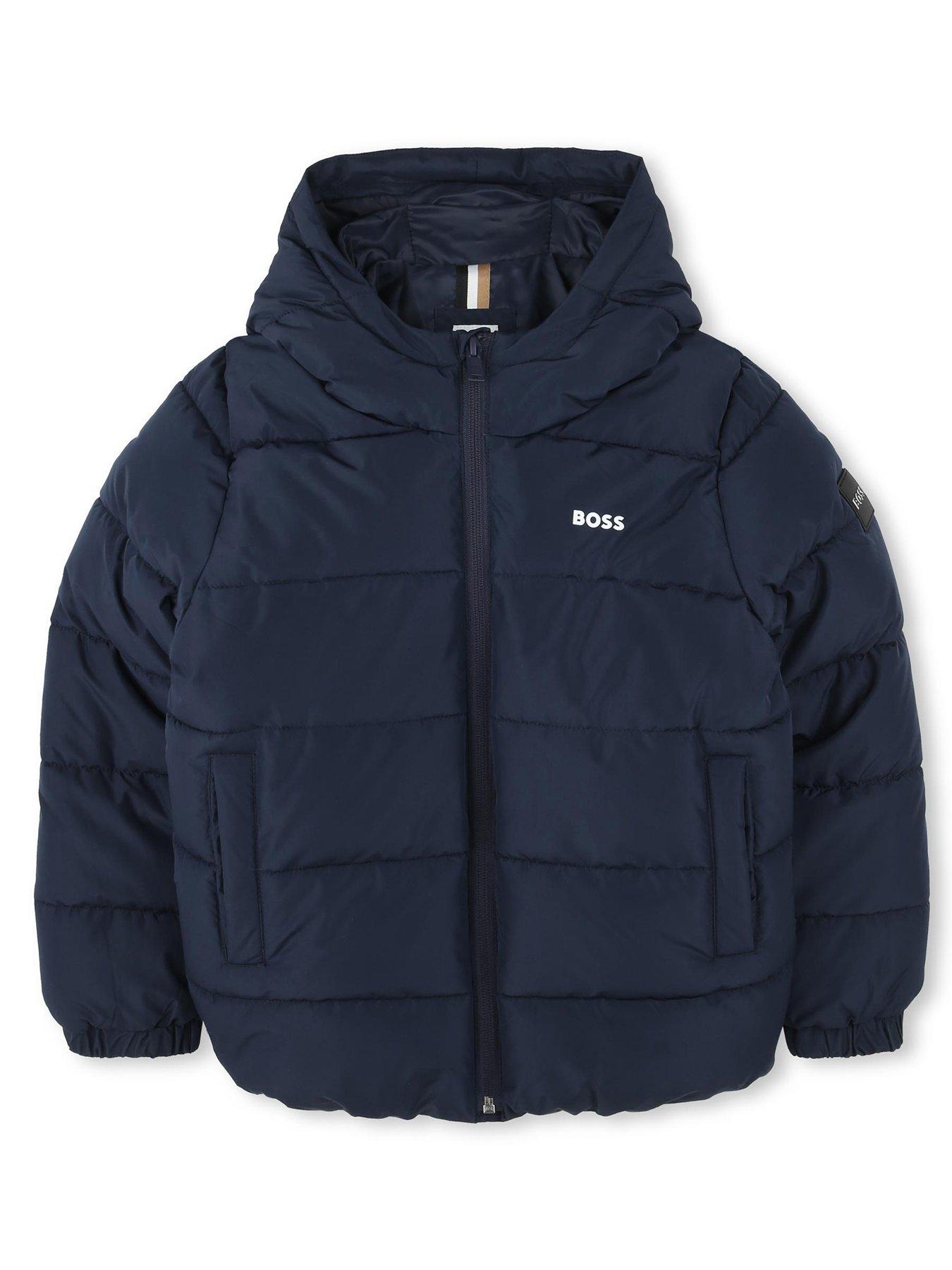 BOSS Boys Padded Coat Navy Very Ireland