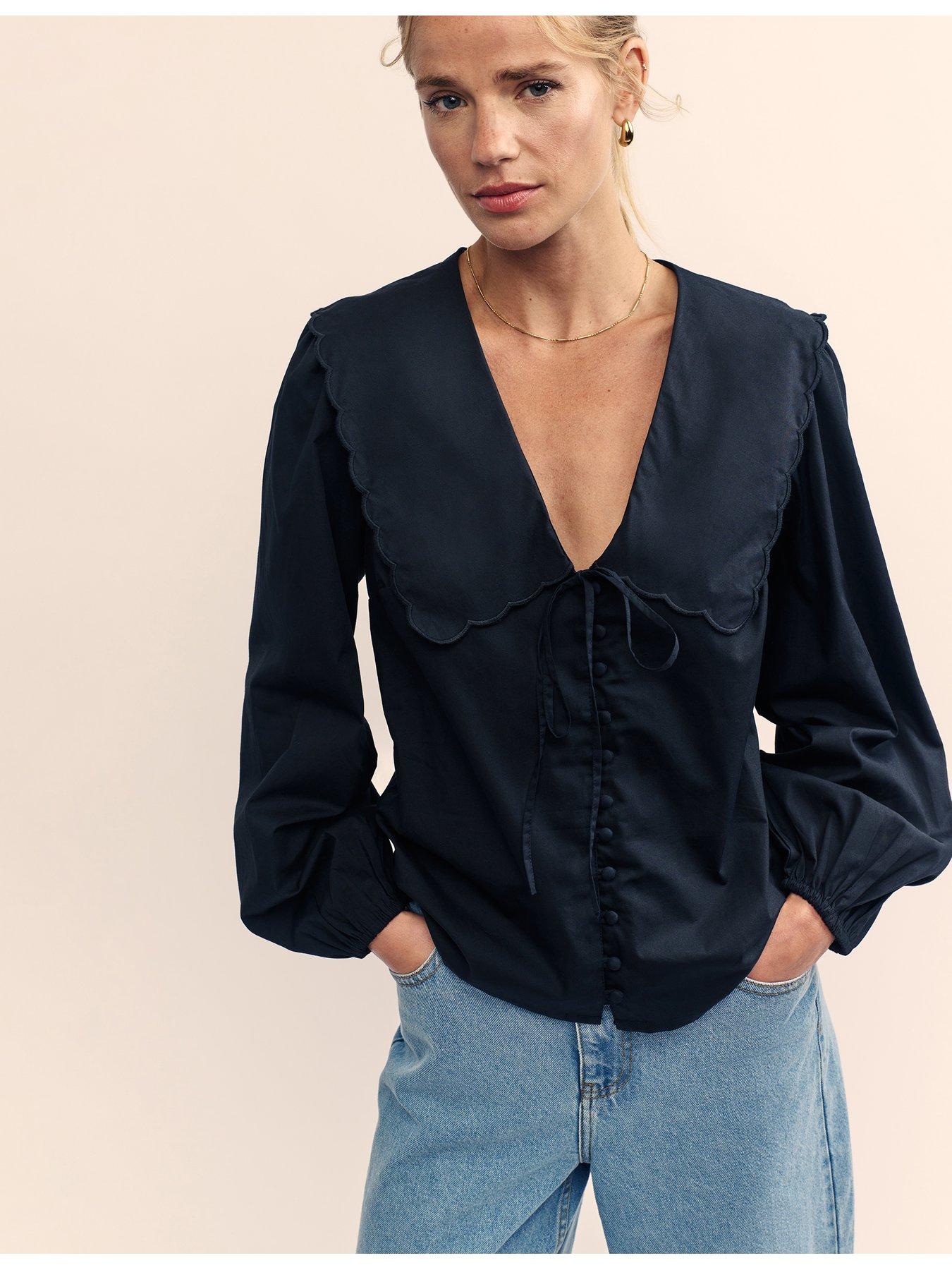 nobodys-child-collar-detail-long-sleeve-blouse-blackback