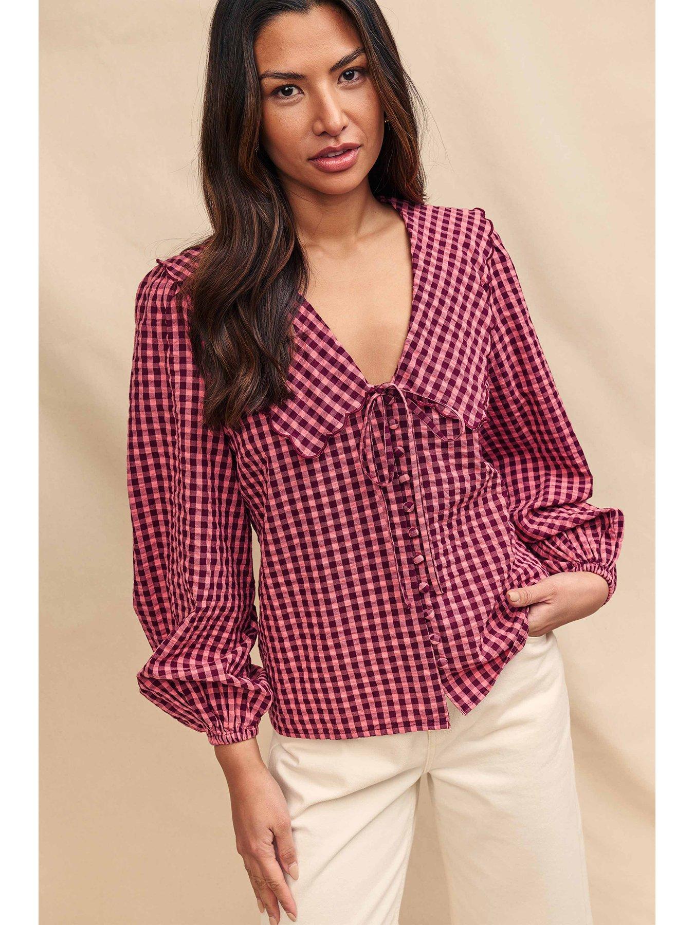 nobodys-child-gingham-long-sleeve-blouse-multiback