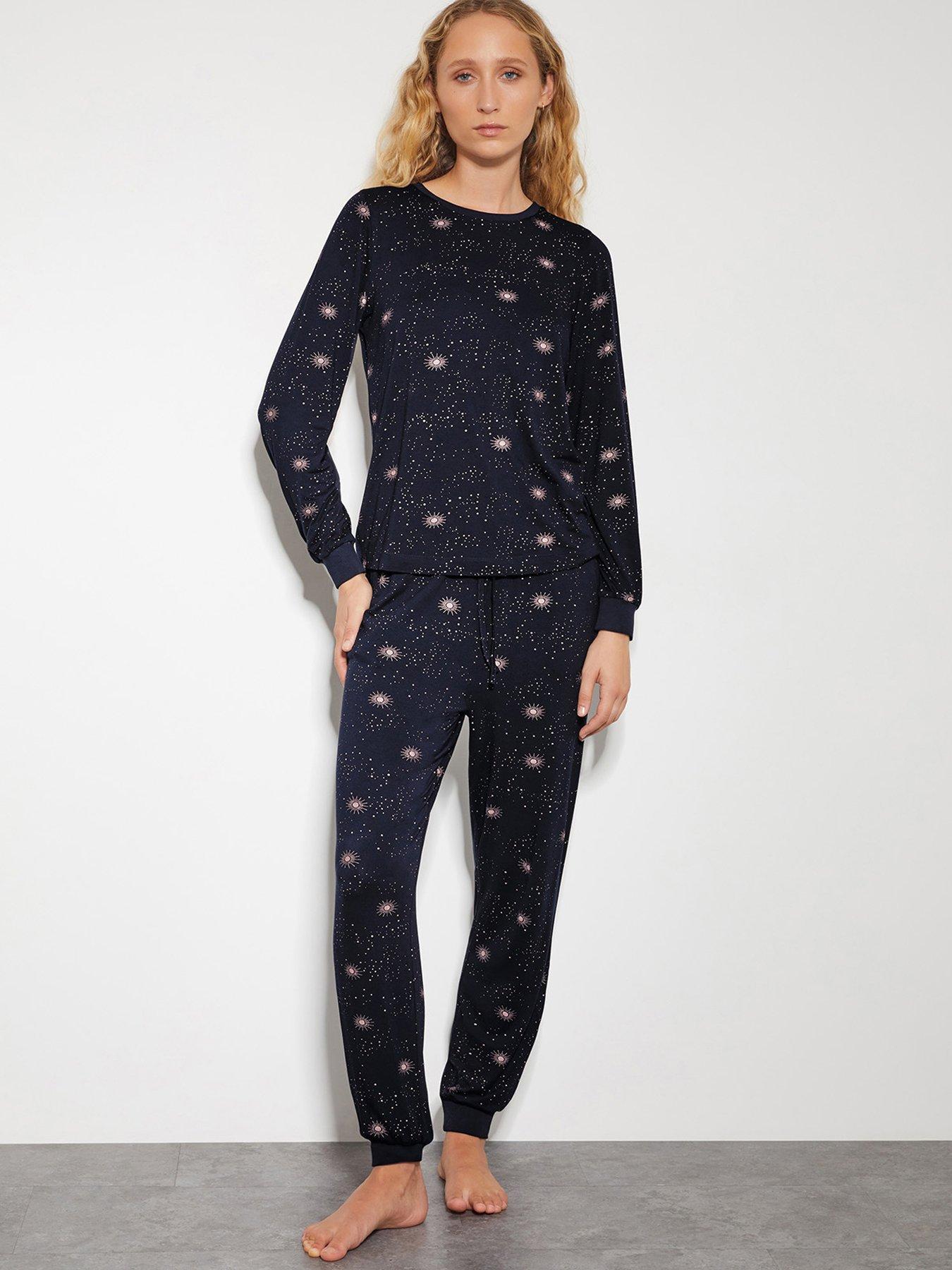 monsoon-stormi-star-pyjama-set-navy