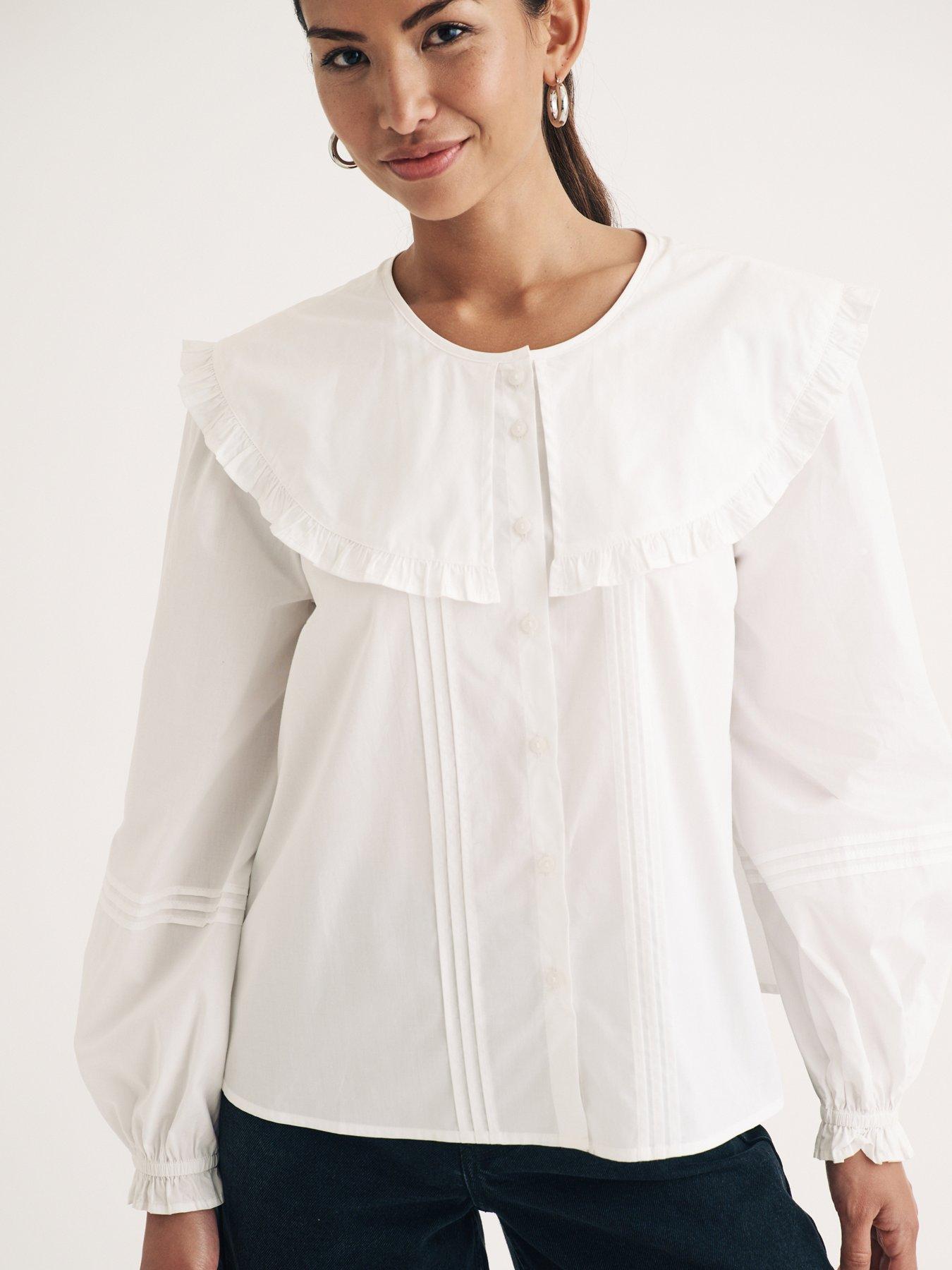 nobodys-child-oversized-collar-balloon-sleeve-blouse-white