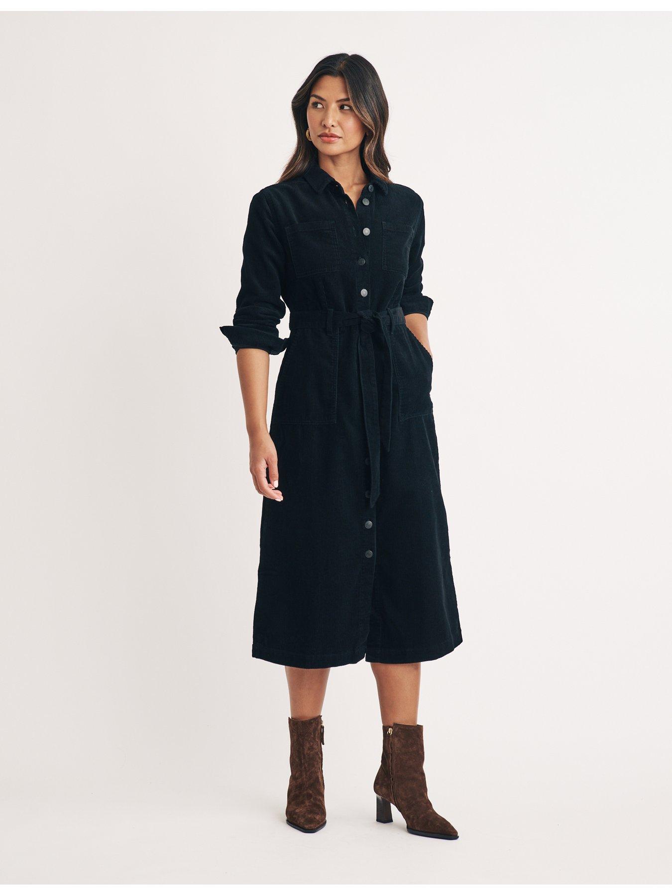 nobodys-child-cord-shirt-midi-dress-blackoutfit