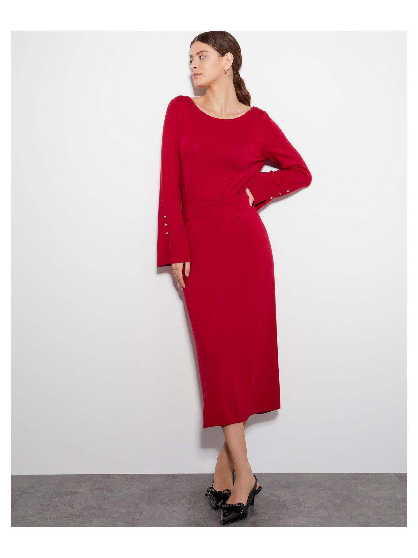 monsoon-sal-slash-knit-dress-reddetail