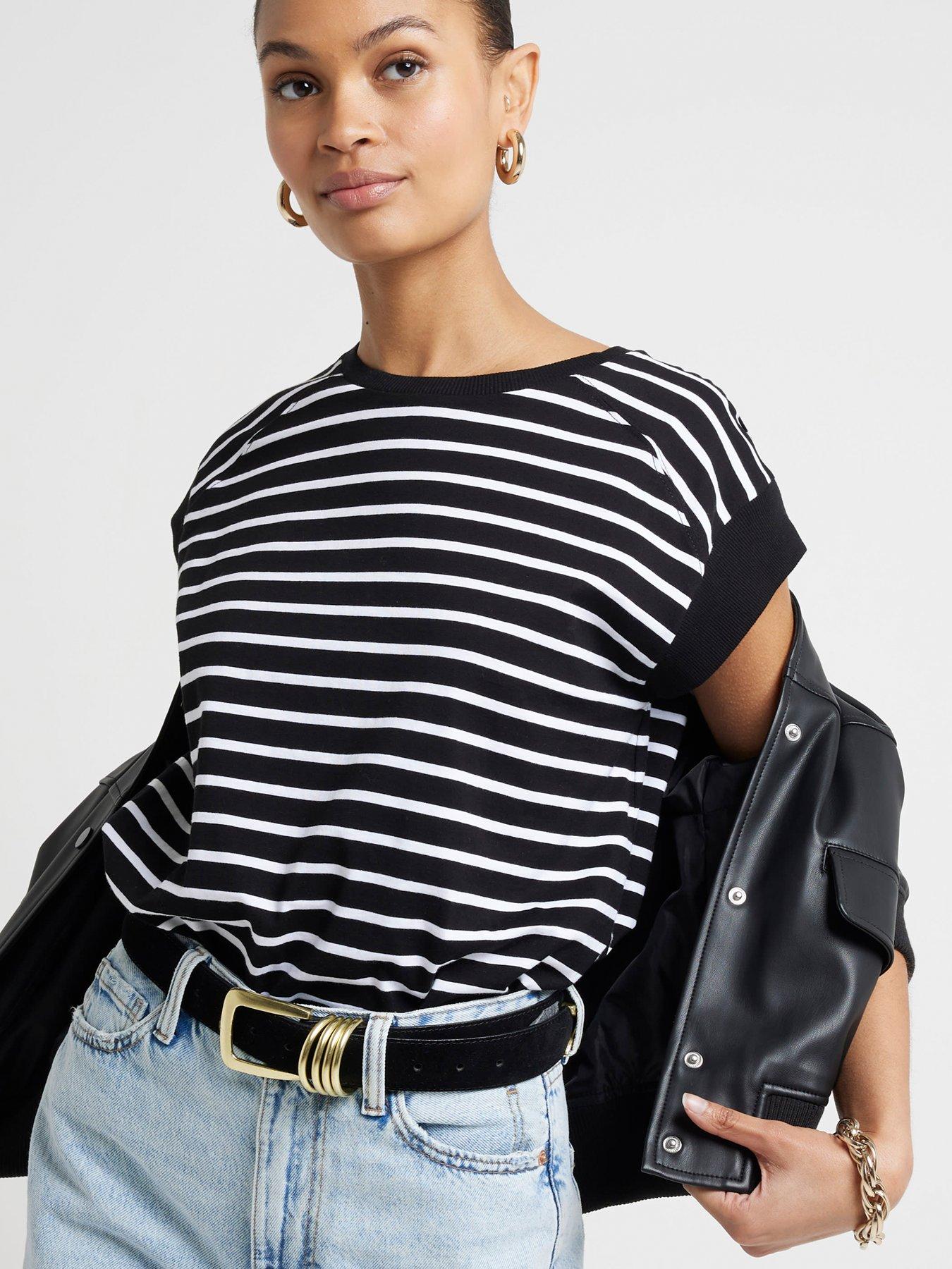 river-island-short-sleeve-striped-tee-blackoutfit