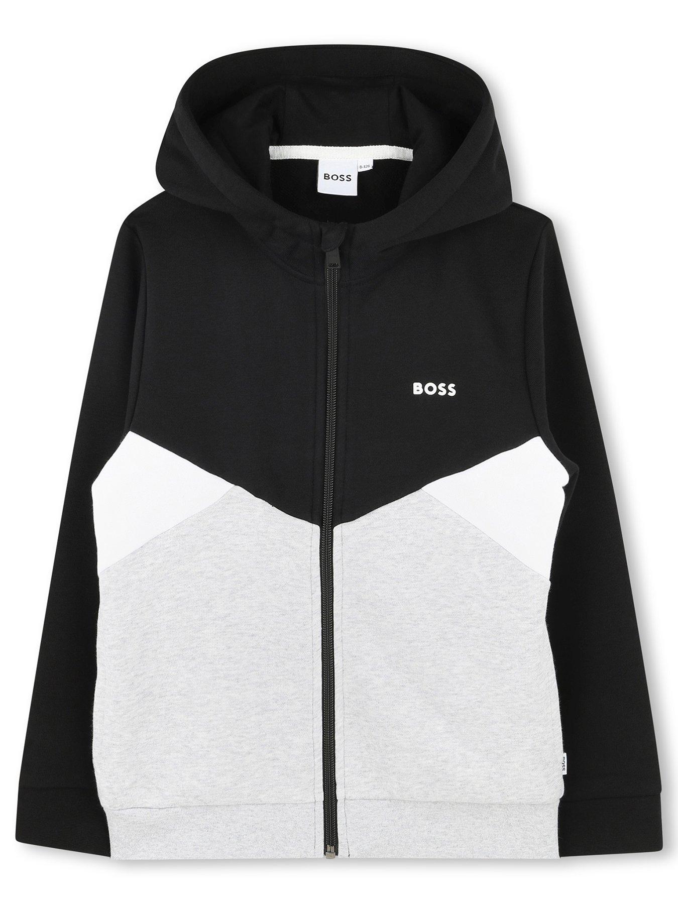 boss-boys-colour-block-zip-thru-hoodie-grey