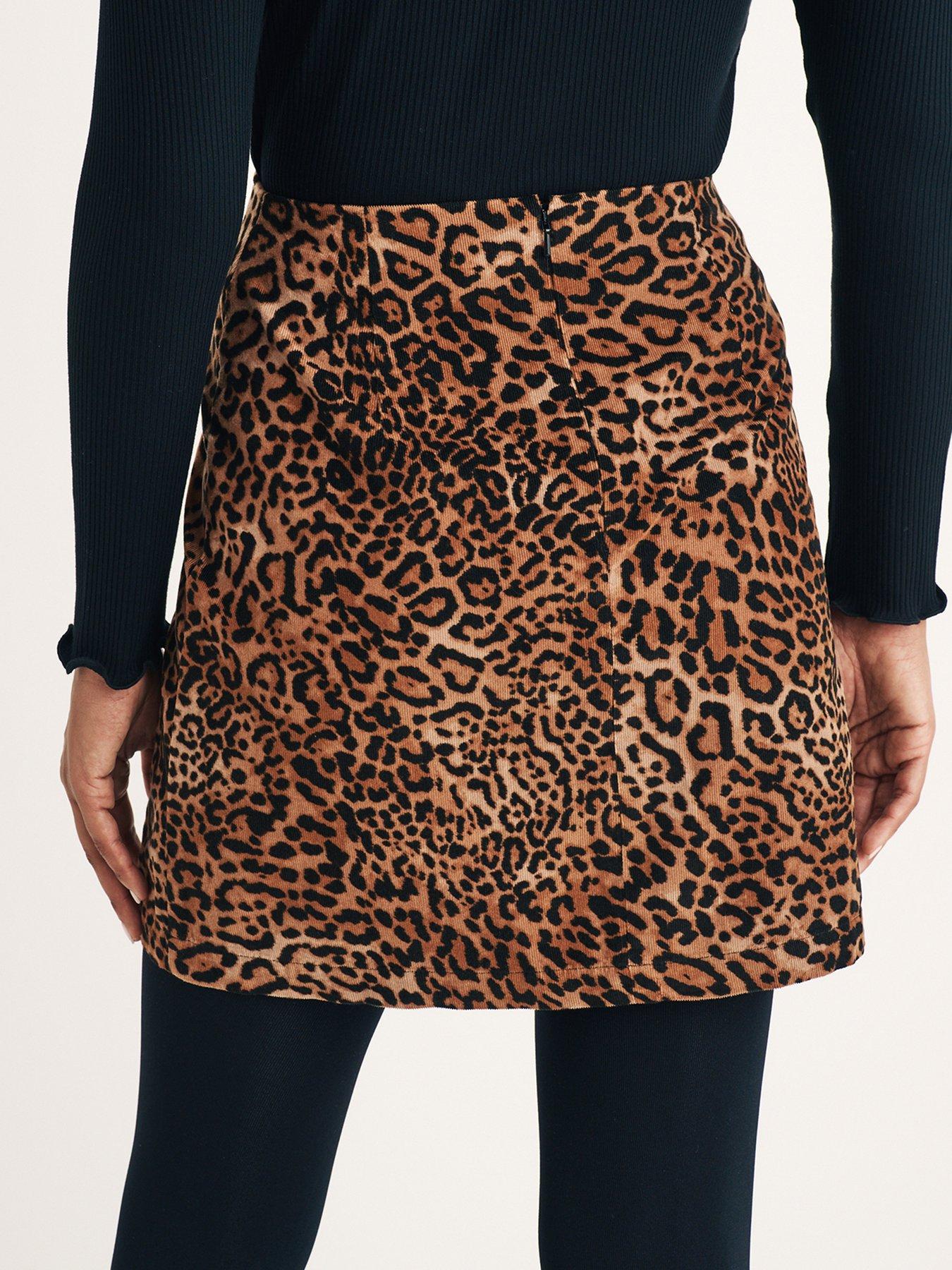 nobodys-child-leopard-print-a-line-cord-mini-skirt-multistillFront