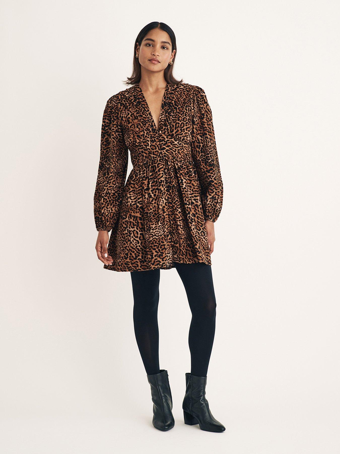 nobodys-child-leopard-print-button-down-v-neck-cord-mini-dress-multiback