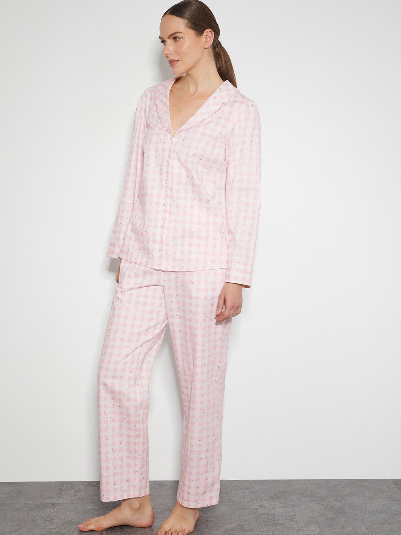 monsoon-clementine-checkered-set-pink