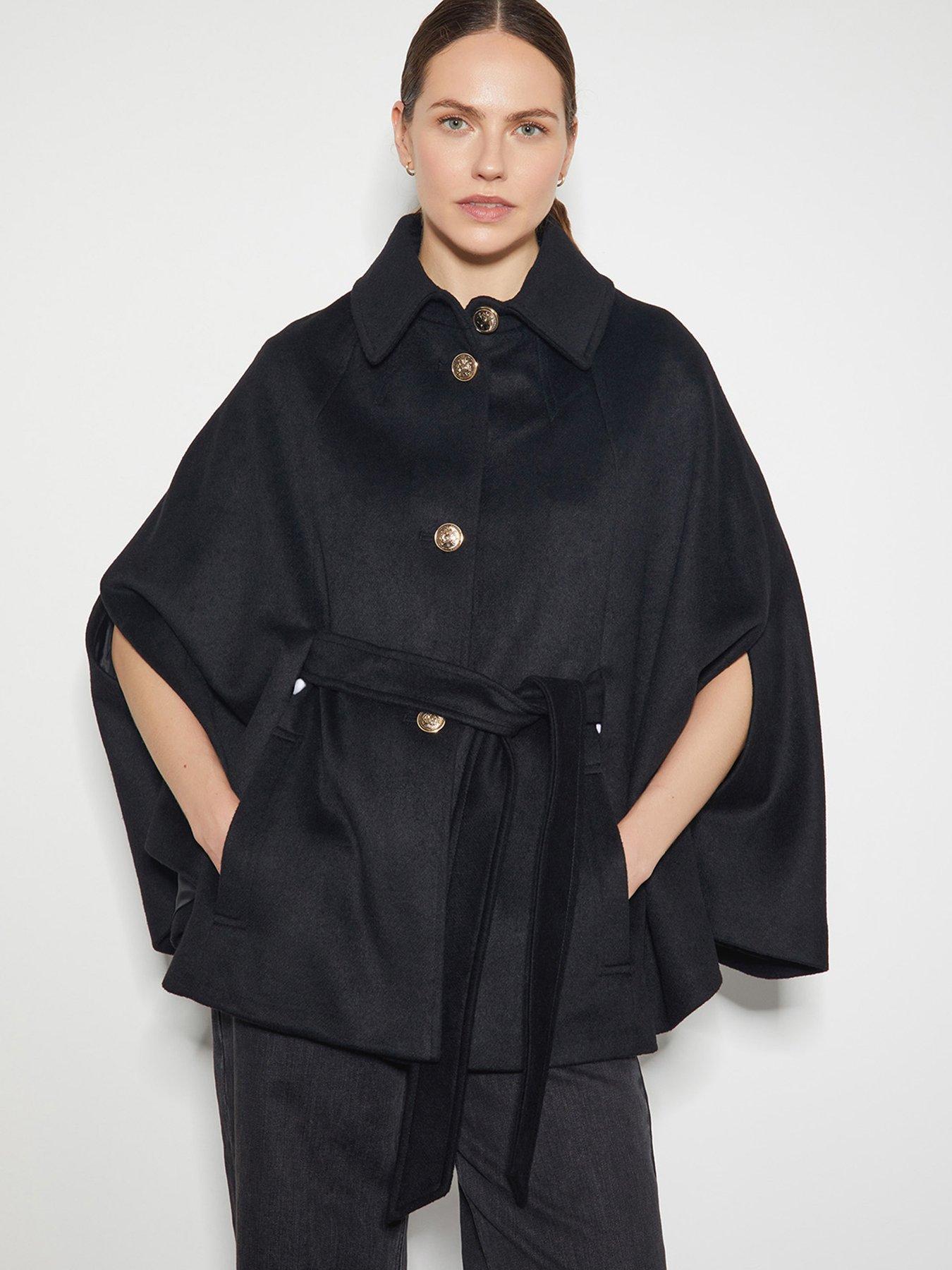 monsoon-cecily-military-cape-black