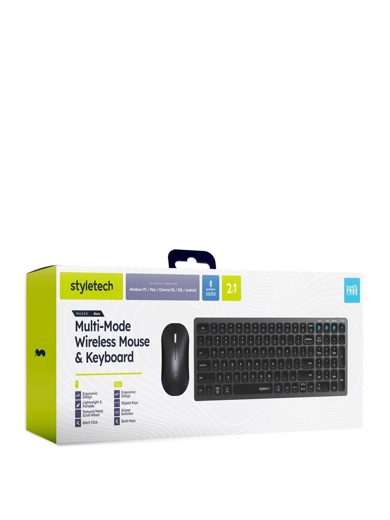 Image 2 of 7 of Styletech Styletech MK650 Multi-Mode Wireless Mouse &amp; Keyboard - Black