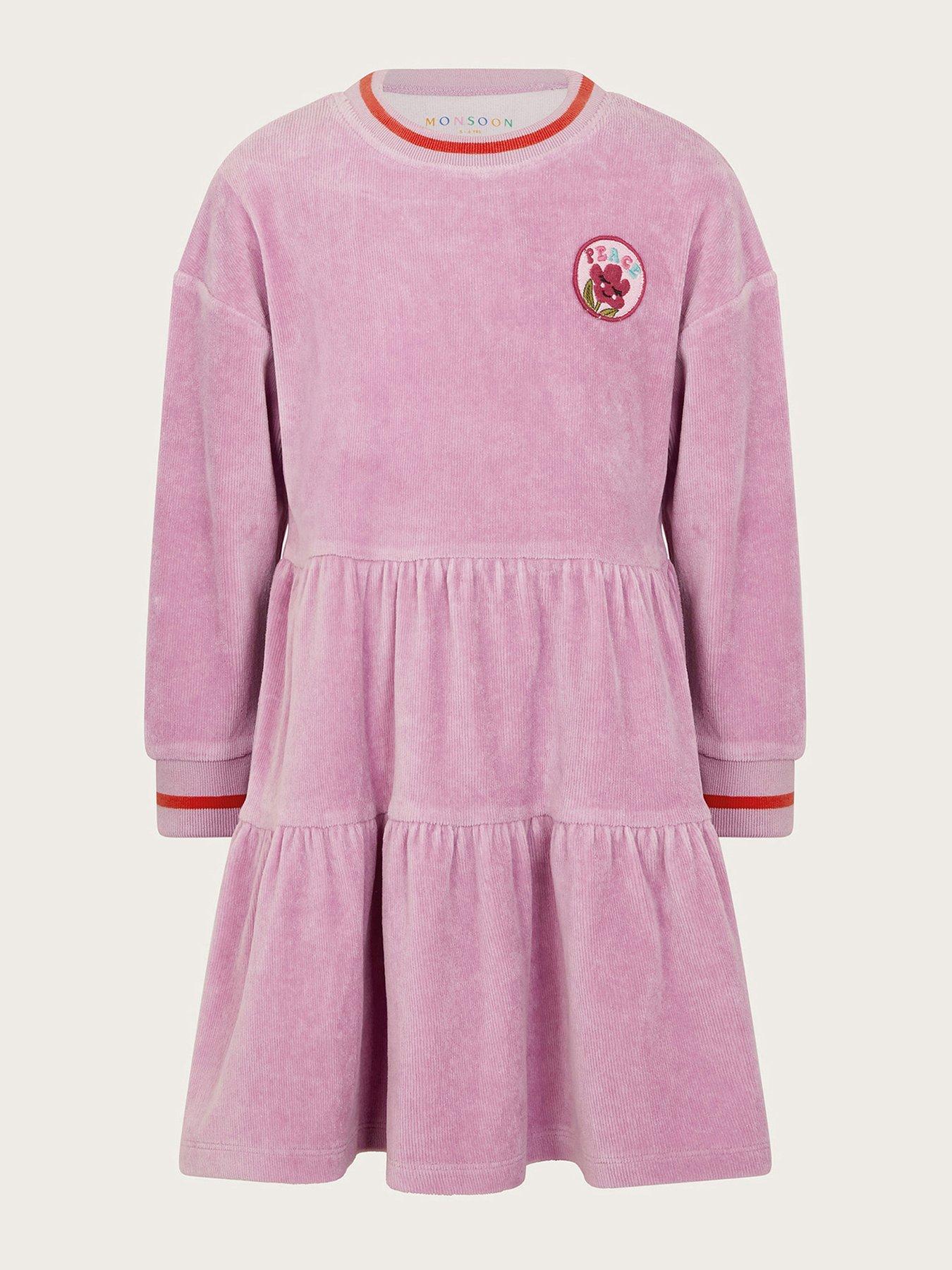 monsoon-girls-velour-dress-lilac