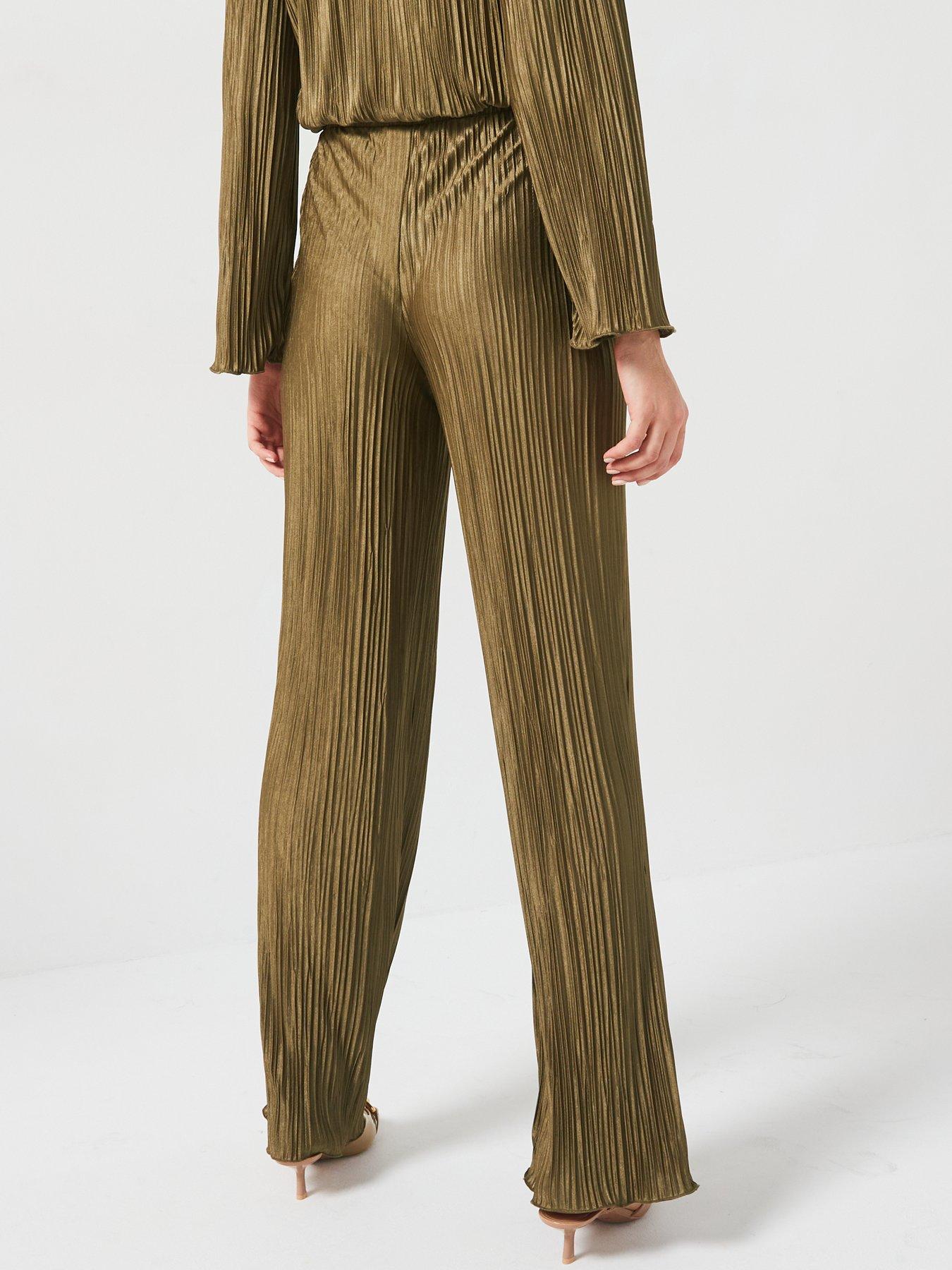 v-by-very-plisse-trouser-co-ord-greenstillFront