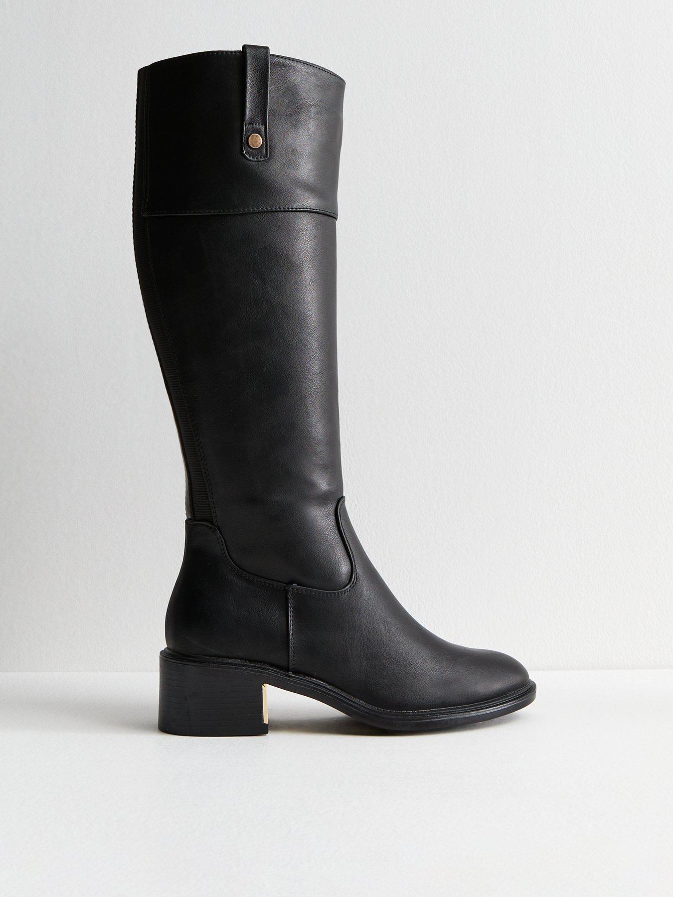 new-look-faux-leather-knee-high-boots-black