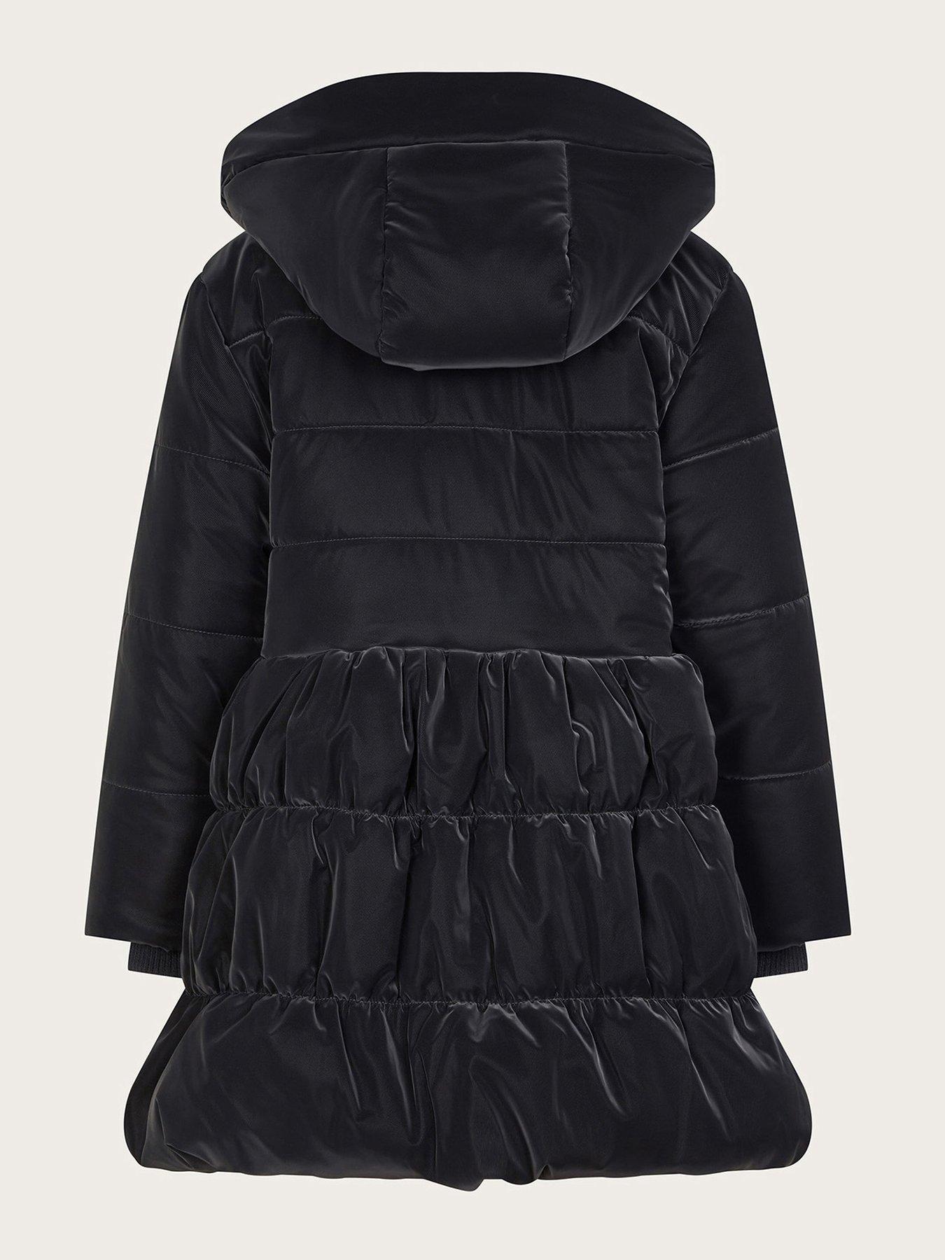 Monsoon Girls Super soft Tiered Coat Black Very Ireland