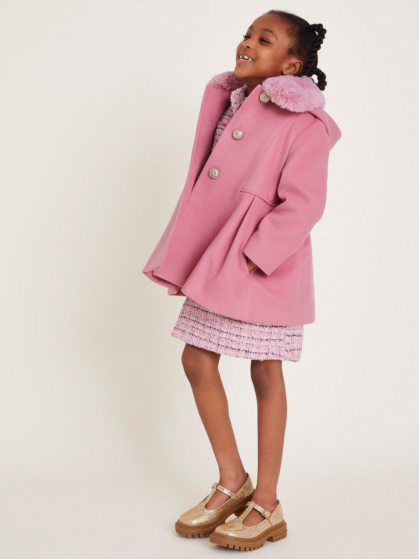 Pink coat for girl hotsell