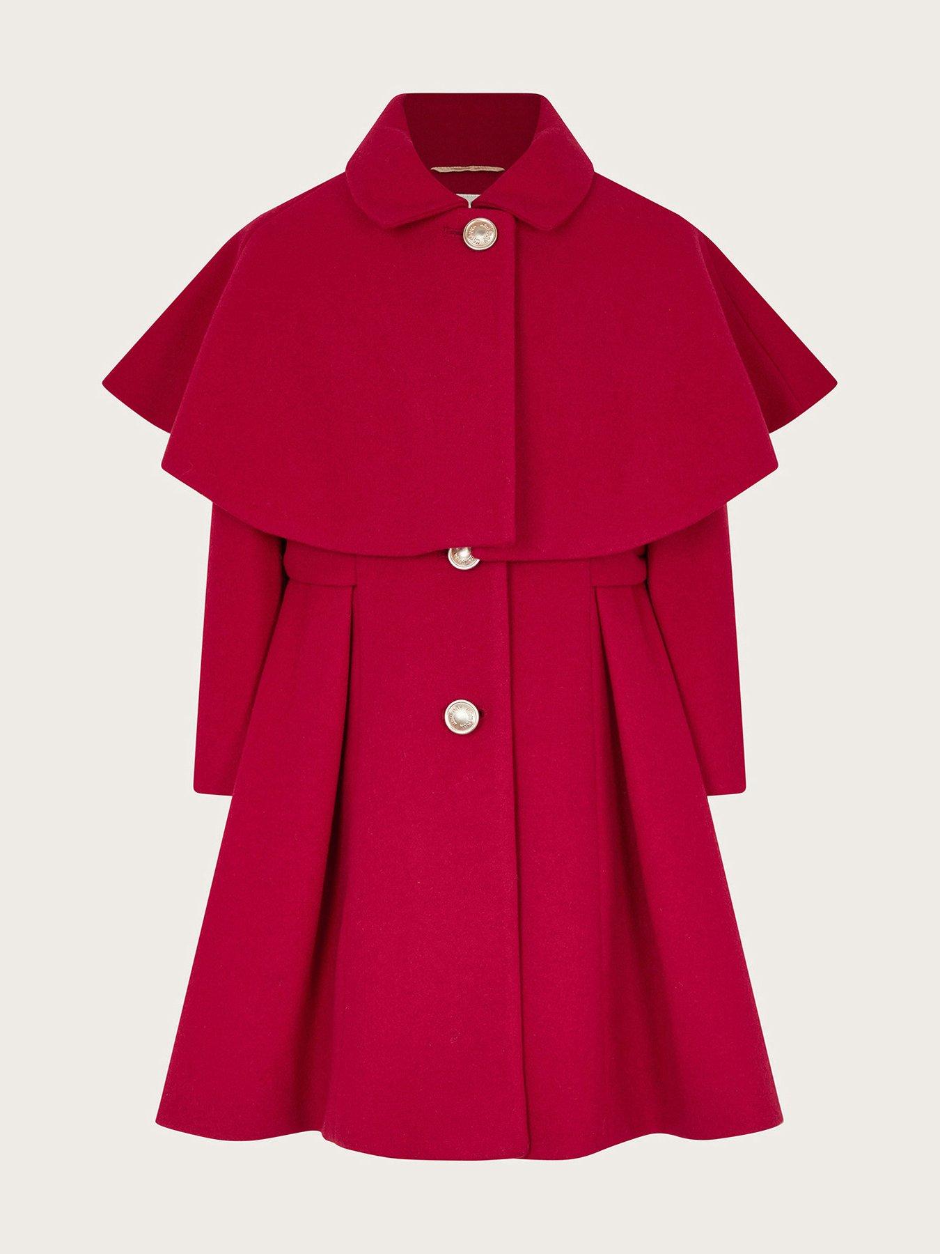 monsoon-girls-detachable-cape-collared-coat-redstillFront