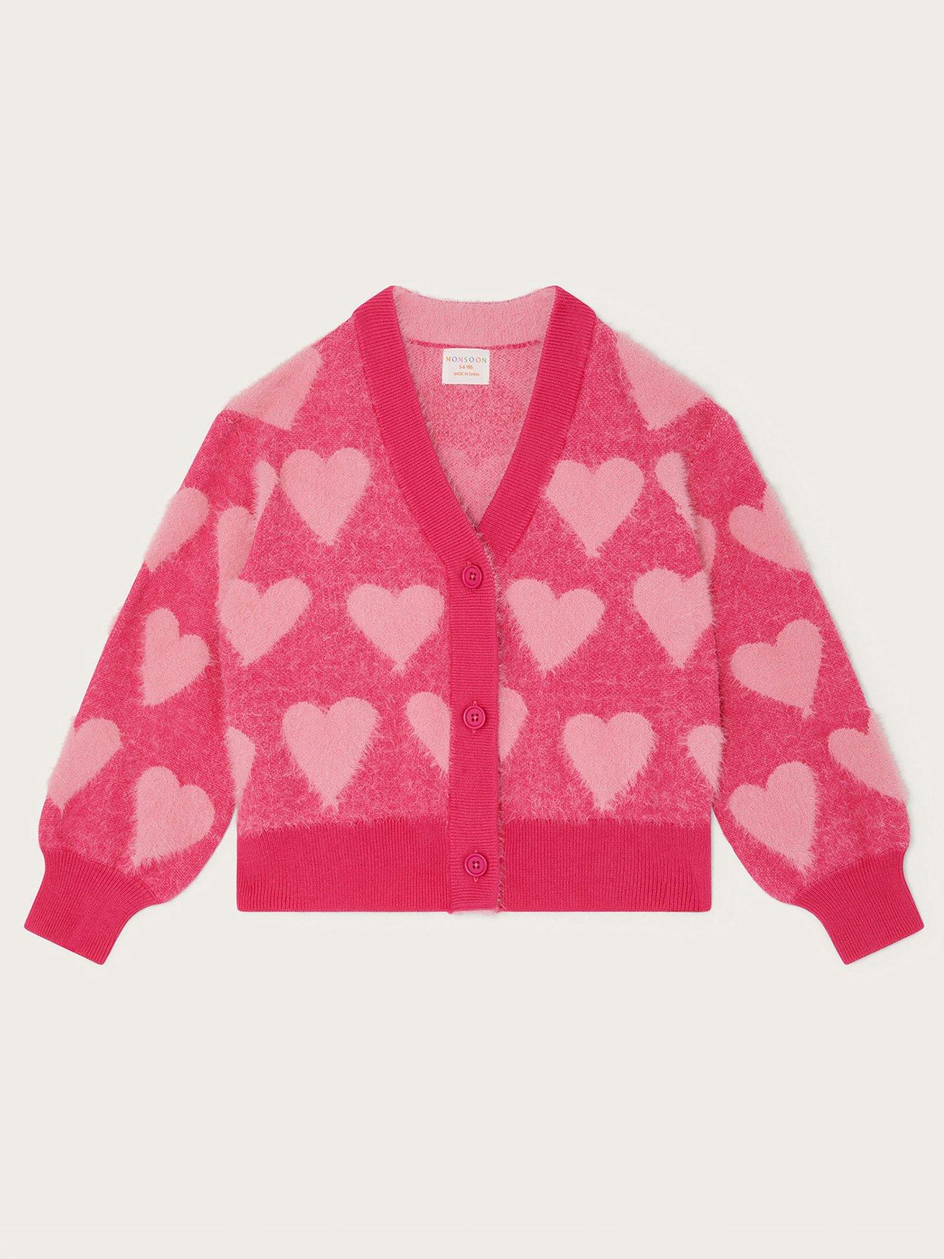 monsoon-girls-heart-print-cardigan-pinkfront