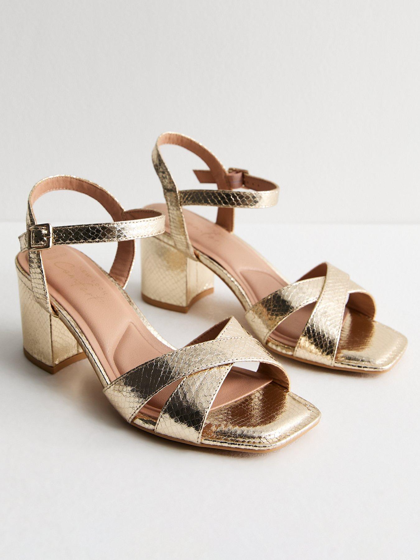 new-look-wide-fit-snake-effect-block-heel-sandals-goldstillFront