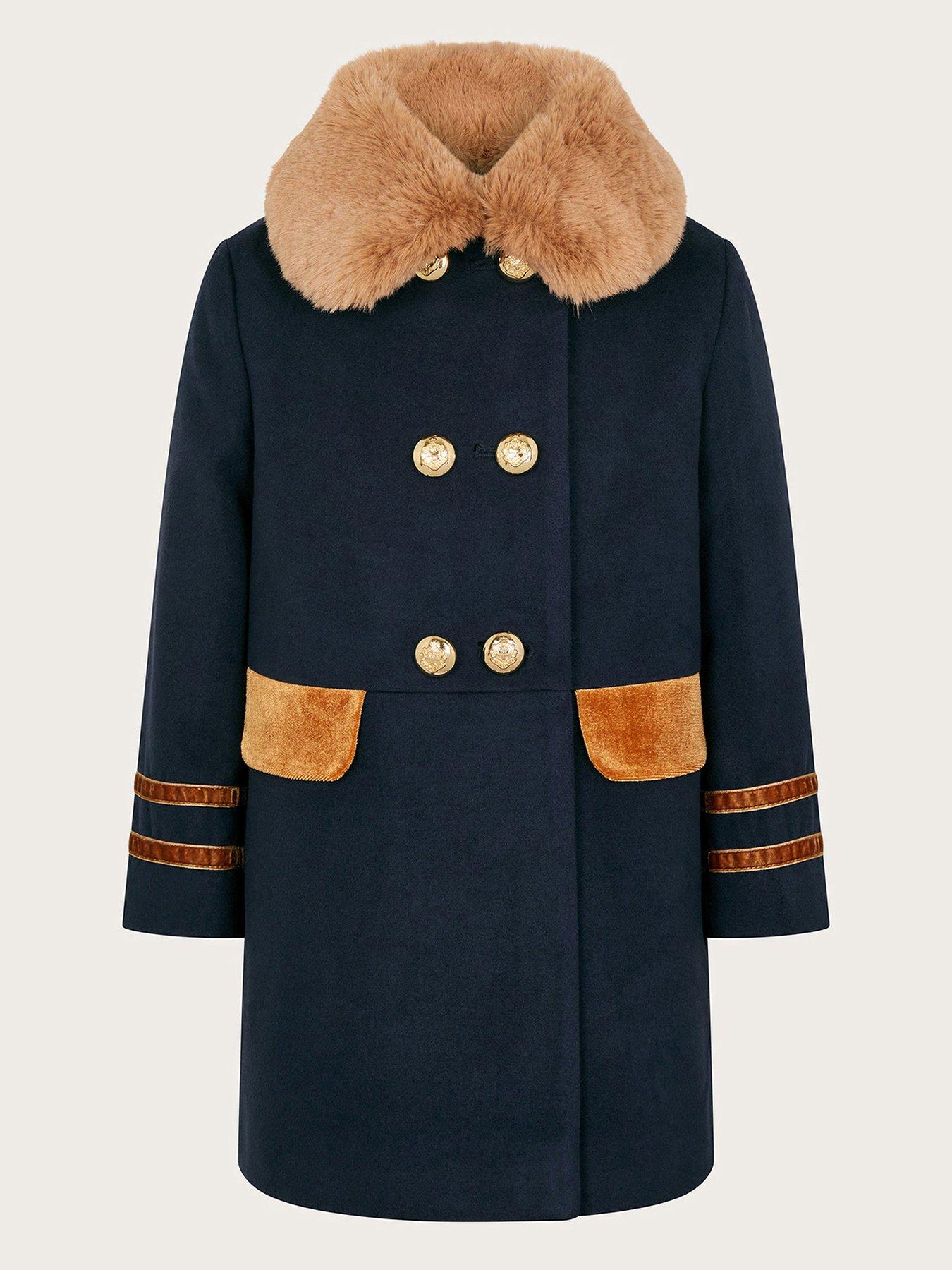 monsoon-girls-military-faux-fur-collar-coat-navy