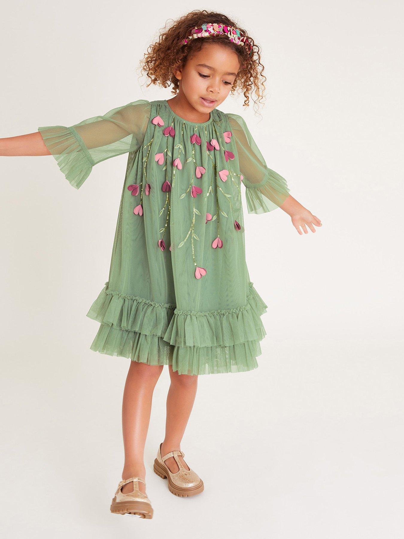 monsoon-girls-long-sleeve-3d-petal-trapeze-dress-greenstillFront