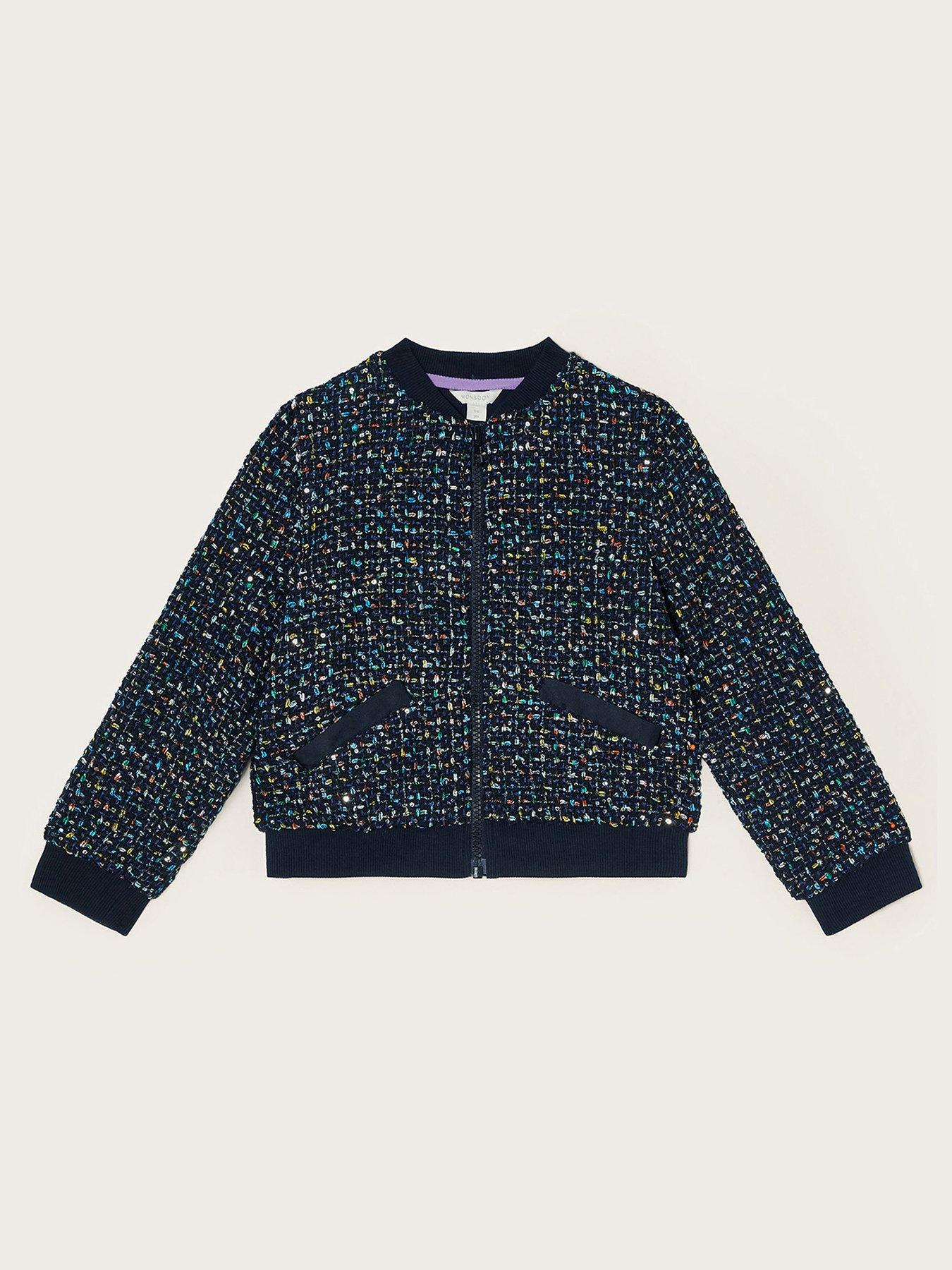 monsoon-girls-sparkle-tweed-bomber-jacket-navy