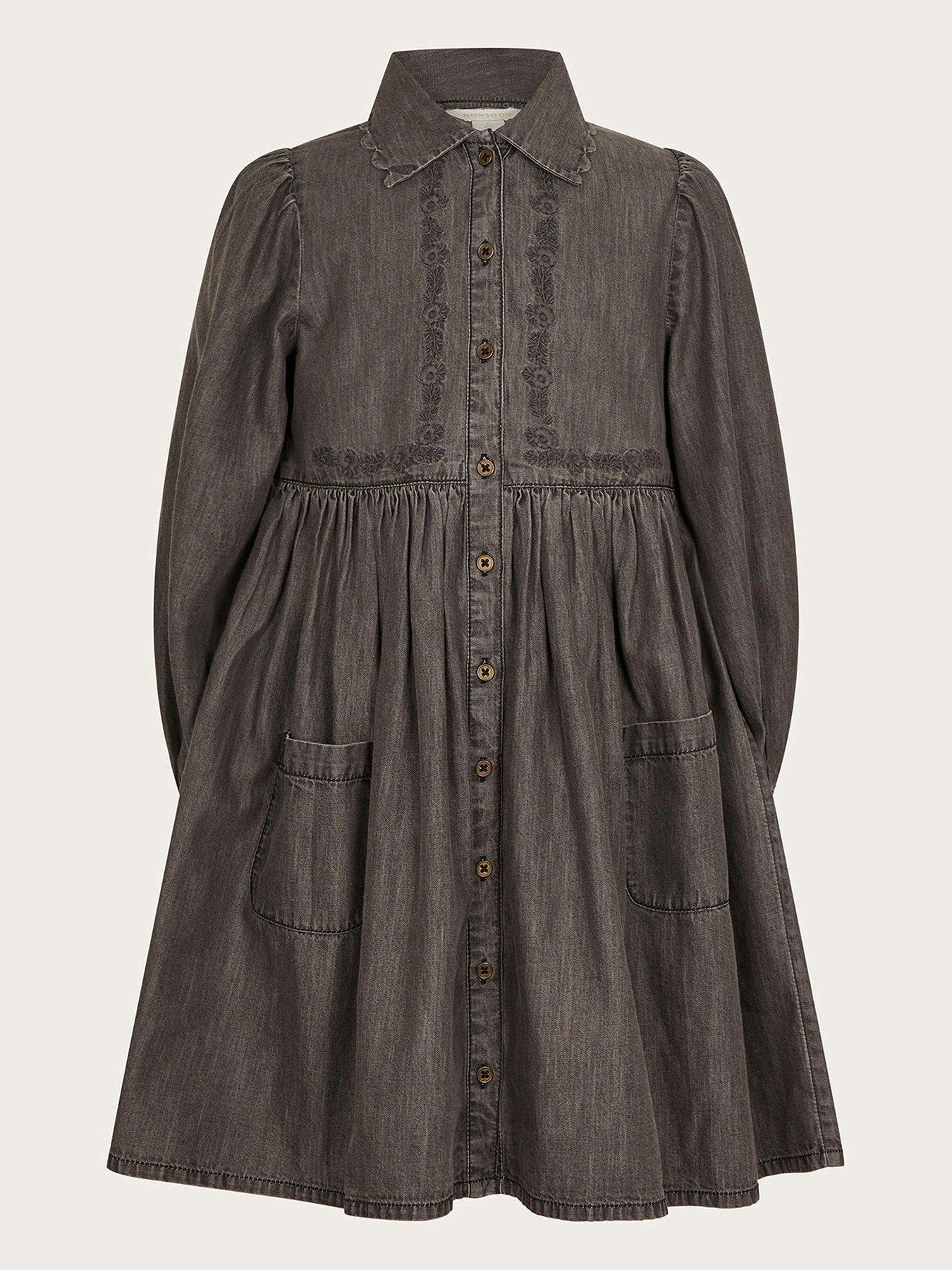 monsoon-girls-washed-denim-dress-black