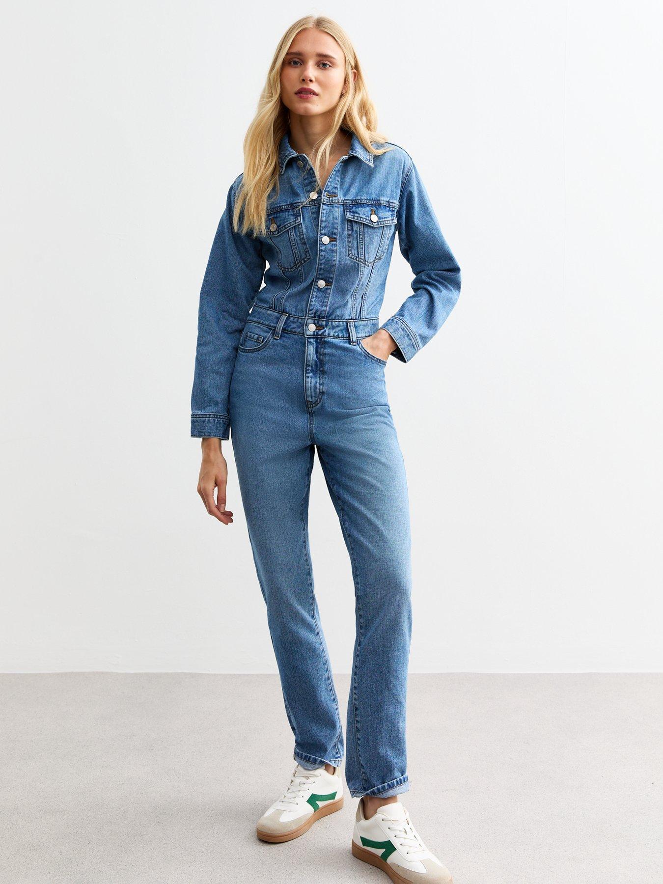 new-look-straight-leg-denim-jumpsuit-blue