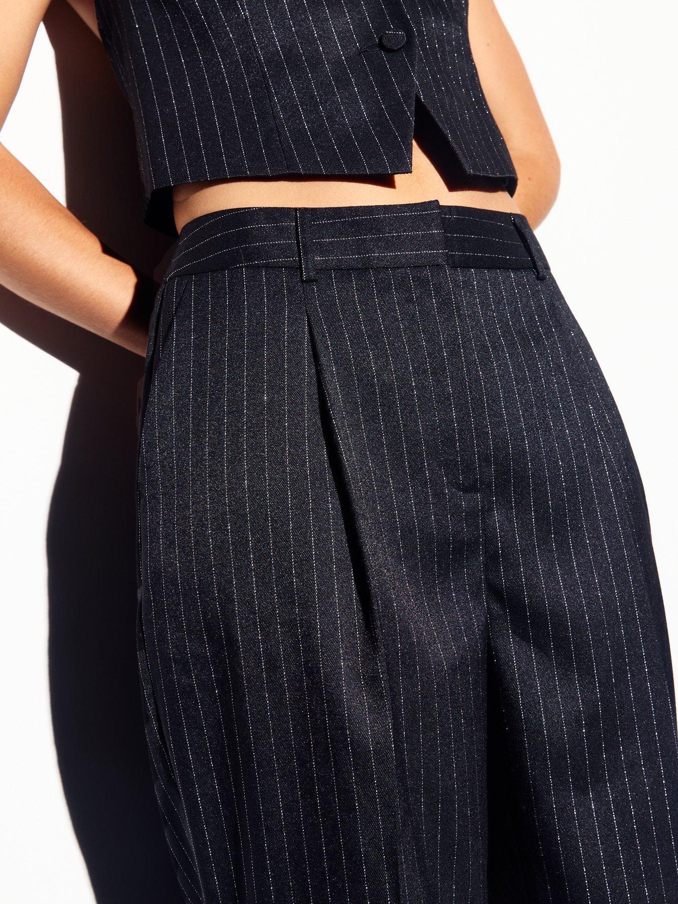 new-look-glitter-pinstripe-wide-leg-trousers-blackoutfit