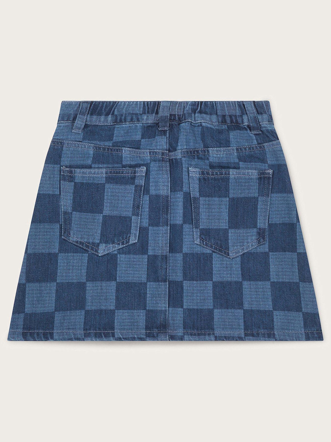 monsoon-girls-denim-checkered-skirt-blueback